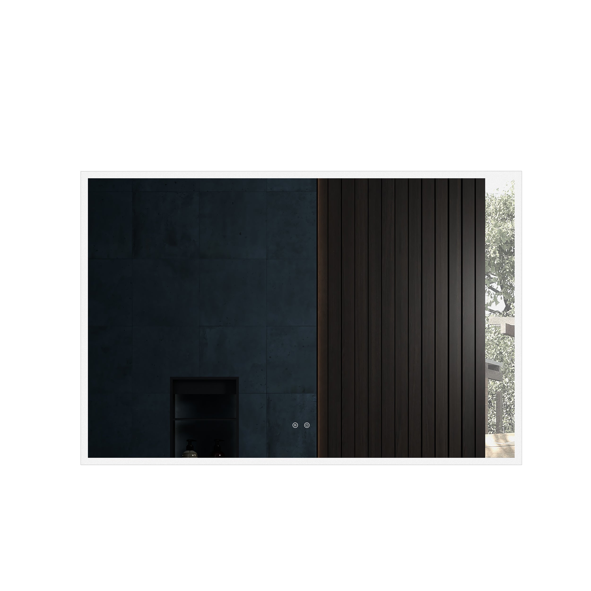 Rectangular Frameless Dimmable Wall Mounted LED Bathroom Vanity Mirror