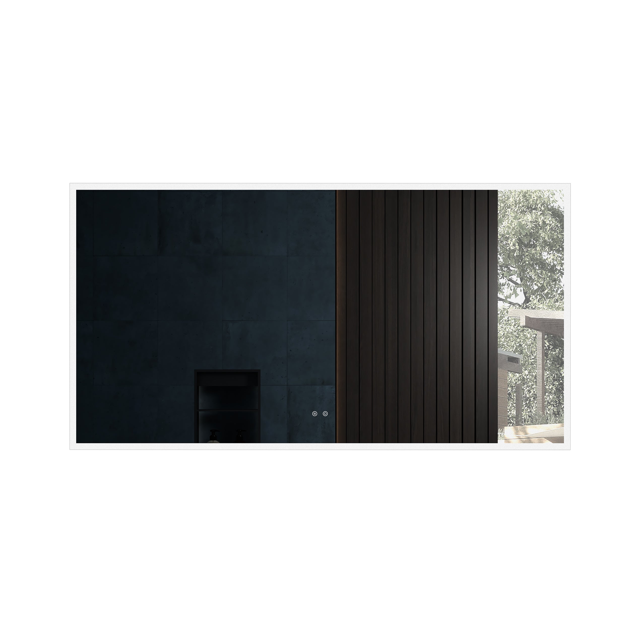 Rectangular Frameless Dimmable Wall Mounted LED Bathroom Vanity Mirror