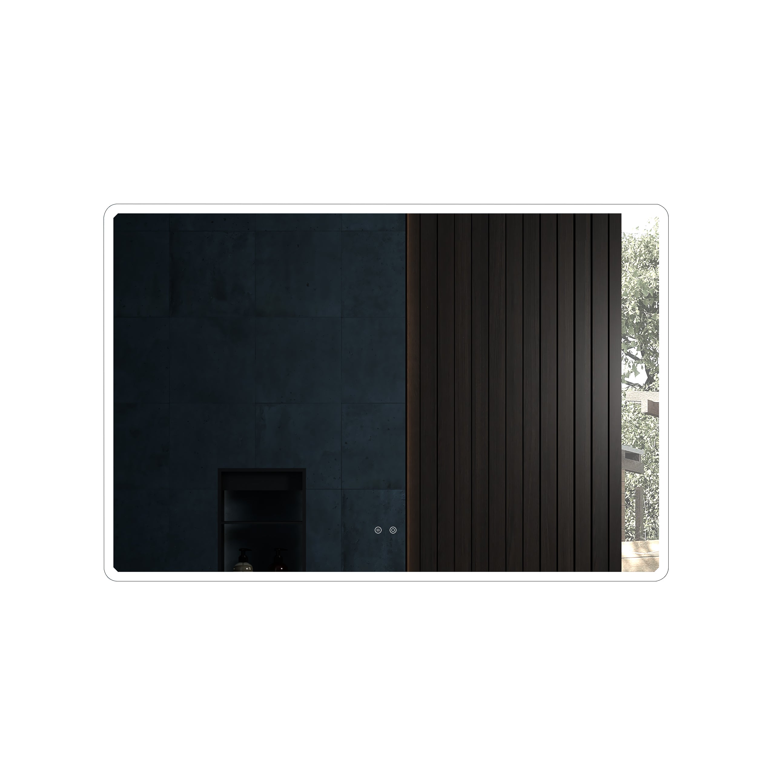 Rectangular Frameless Dimmable Wall Mounted LED Bathroom Vanity Mirror