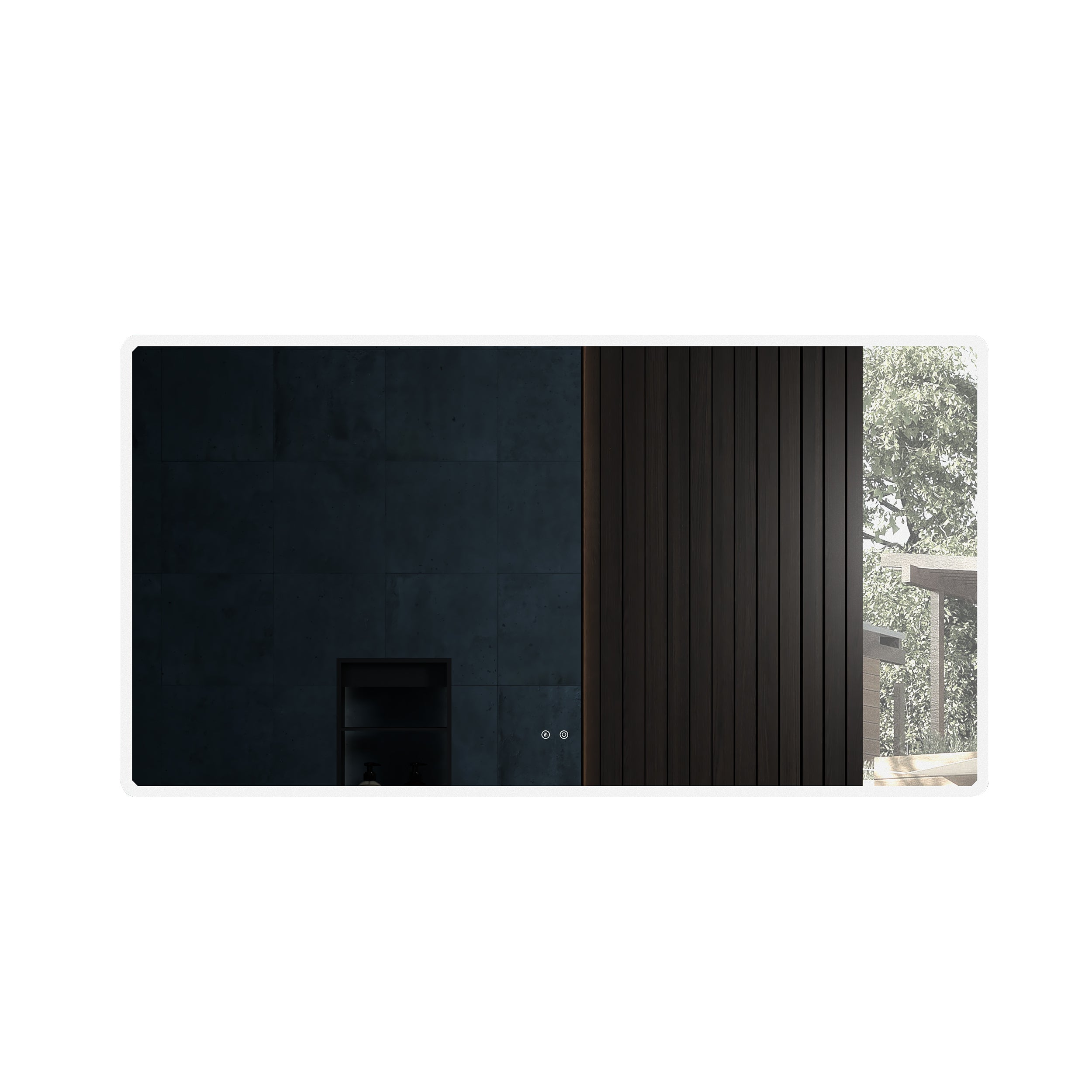 Rectangular Frameless Dimmable Wall Mounted LED Bathroom Vanity Mirror