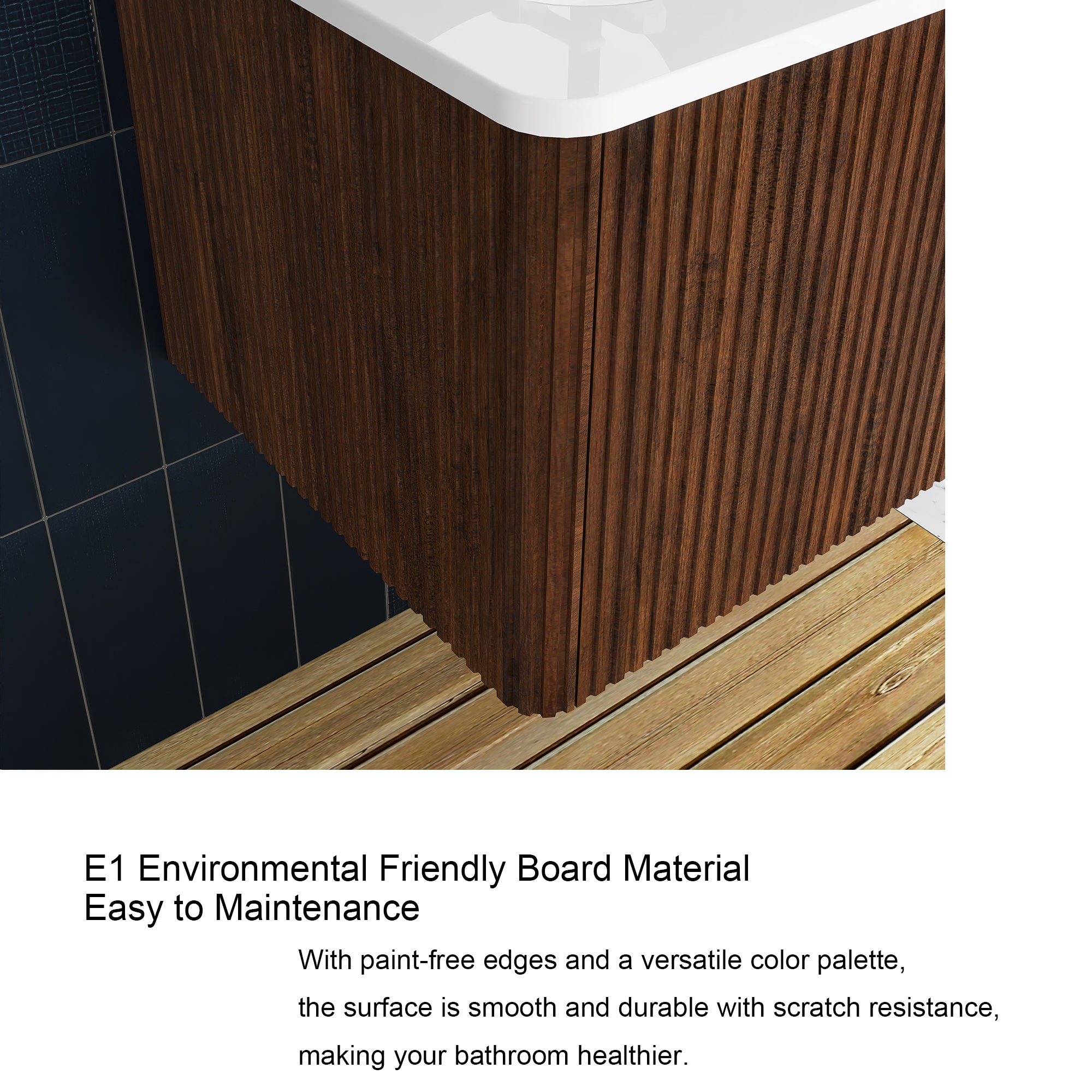 24 in./ 30 in. W Wall Mounted Bathroom Vanity with Integrated Ceramic Sink and Drawer
