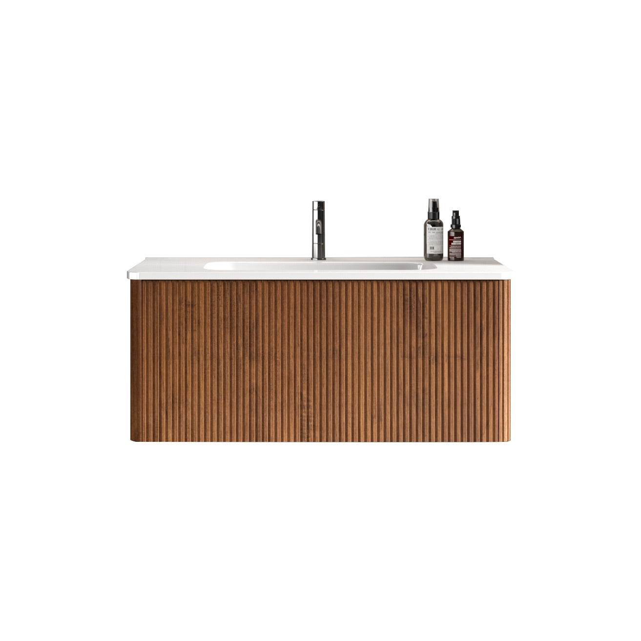 24 in./ 30 in./36 in. W Wall Mounted Bathroom Vanity with Integrated Ceramic Sink and Drawer