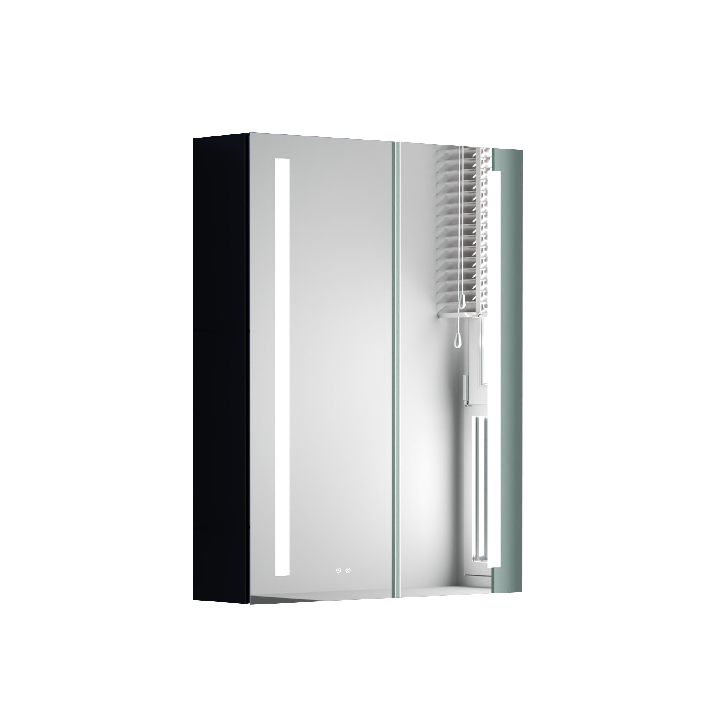 Surface Mount Bathroom Medicine Cabinet with Mirror and Shelves