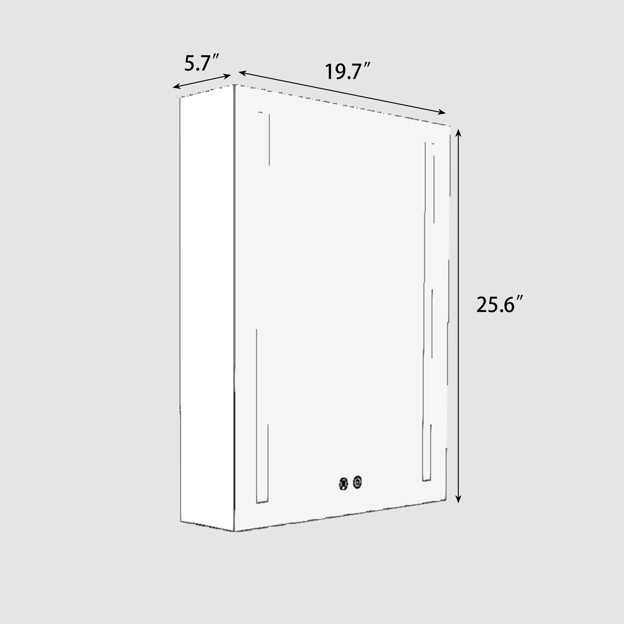 Surface Mount Bathroom Medicine Cabinet with Mirror and Shelves