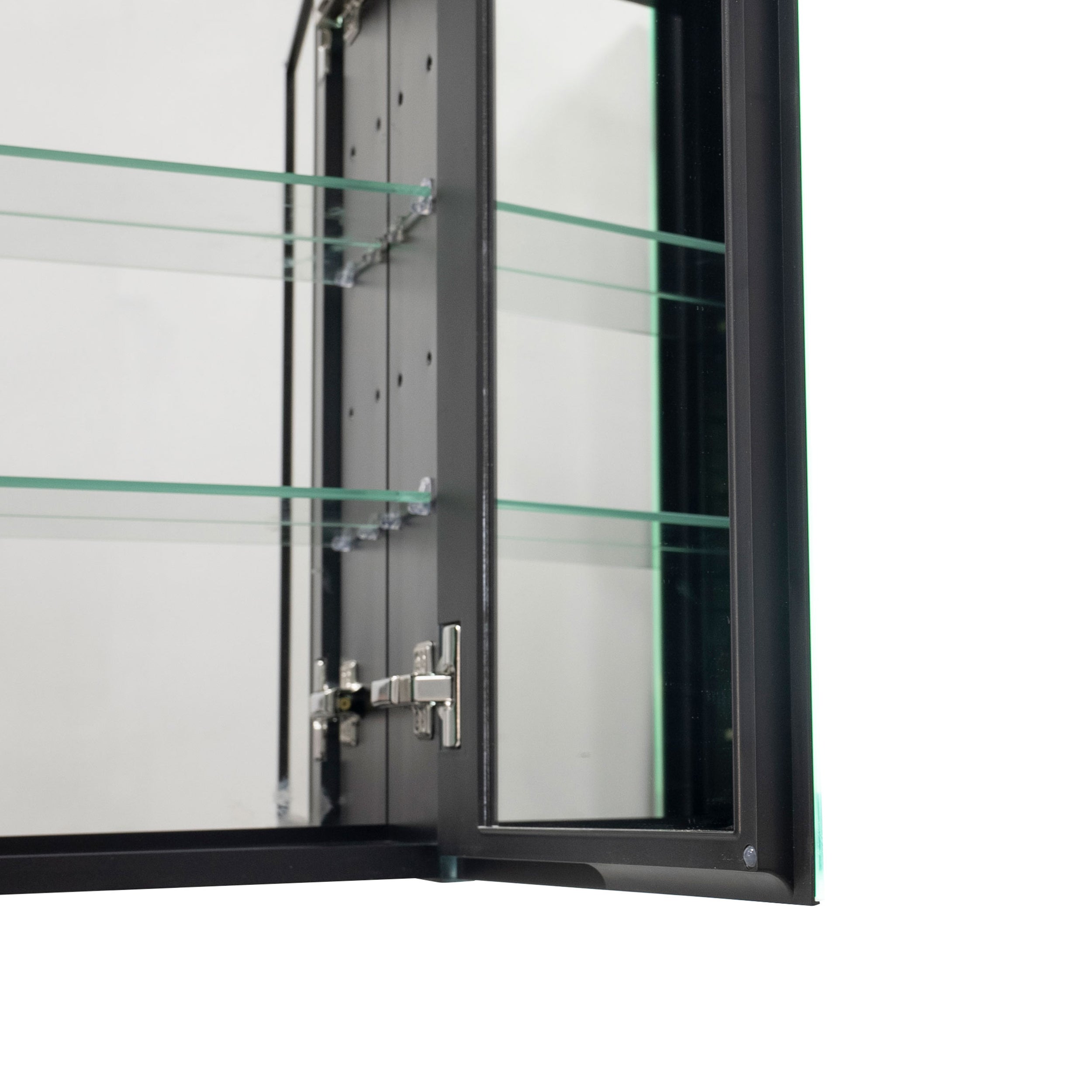 Surface Mount Bathroom Medicine Cabinet with Mirror and Shelves