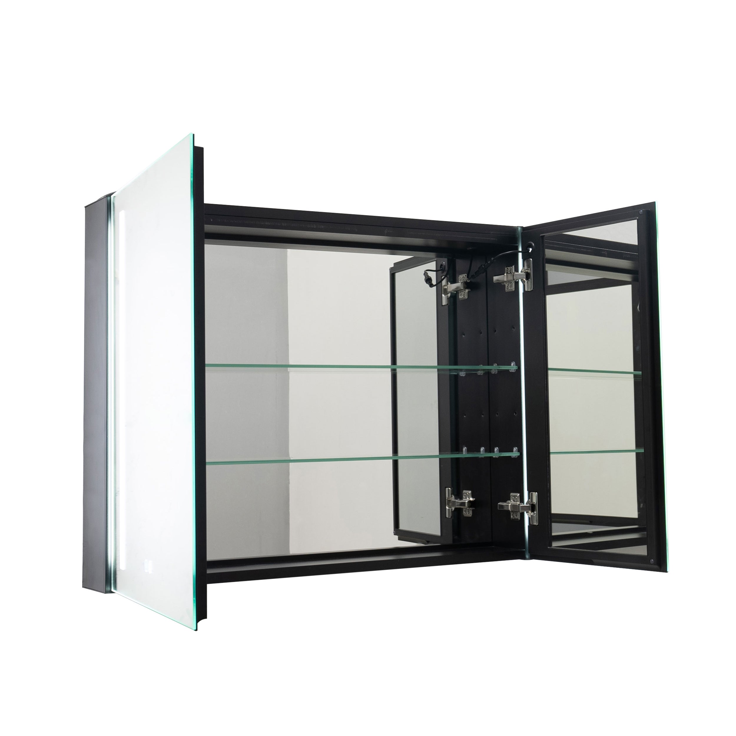 Surface Mount Bathroom Medicine Cabinet with Mirror and Shelves