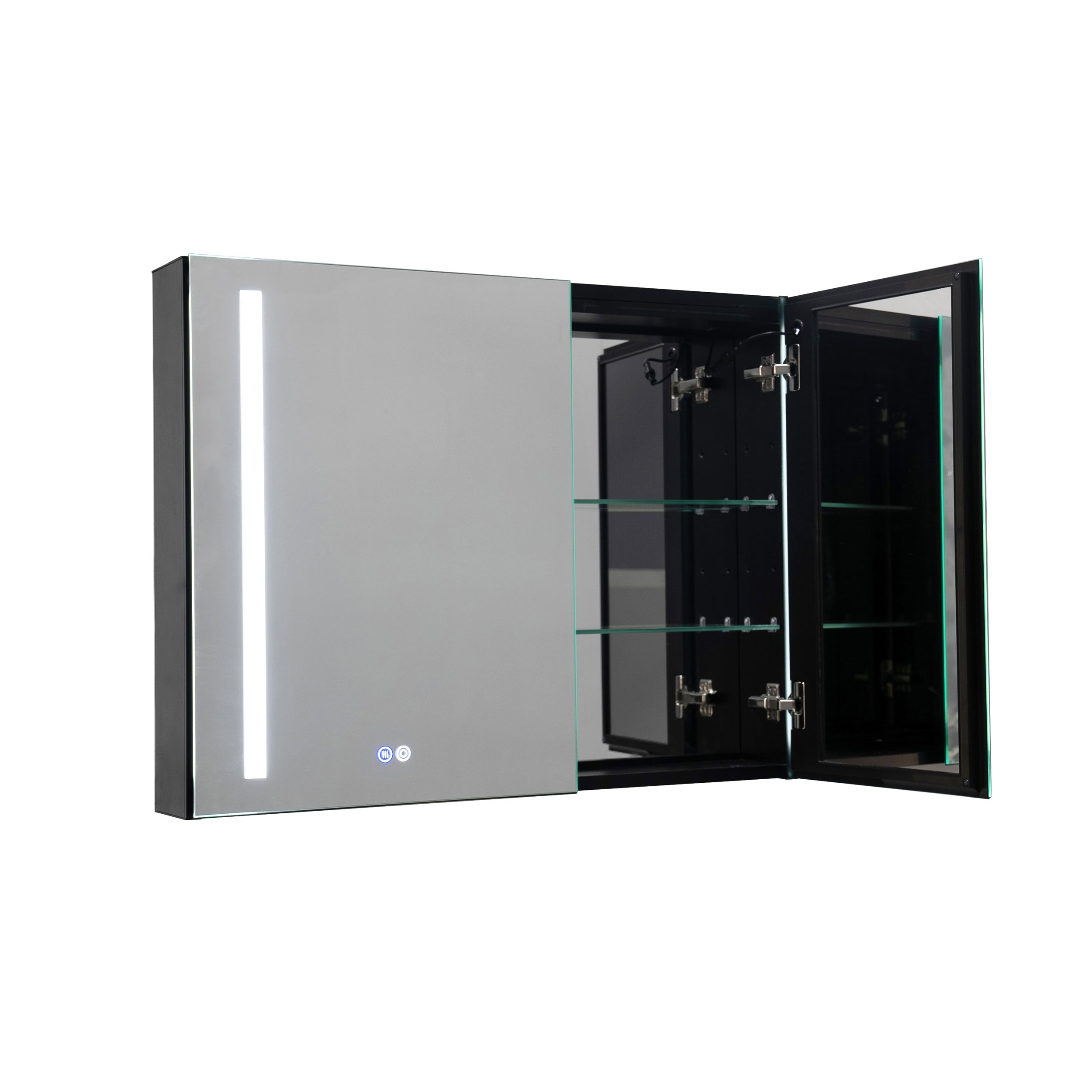 Surface Mount Bathroom Medicine Cabinet with Mirror and Shelves