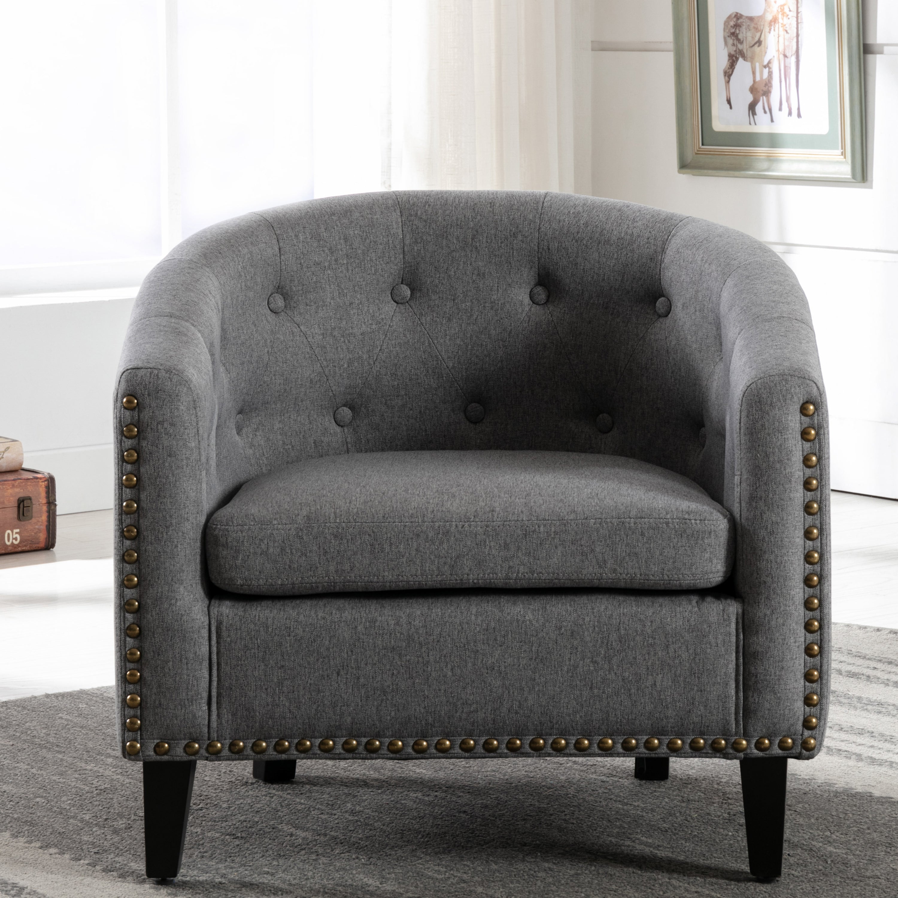 Tufted Barrel ChairTub Chair