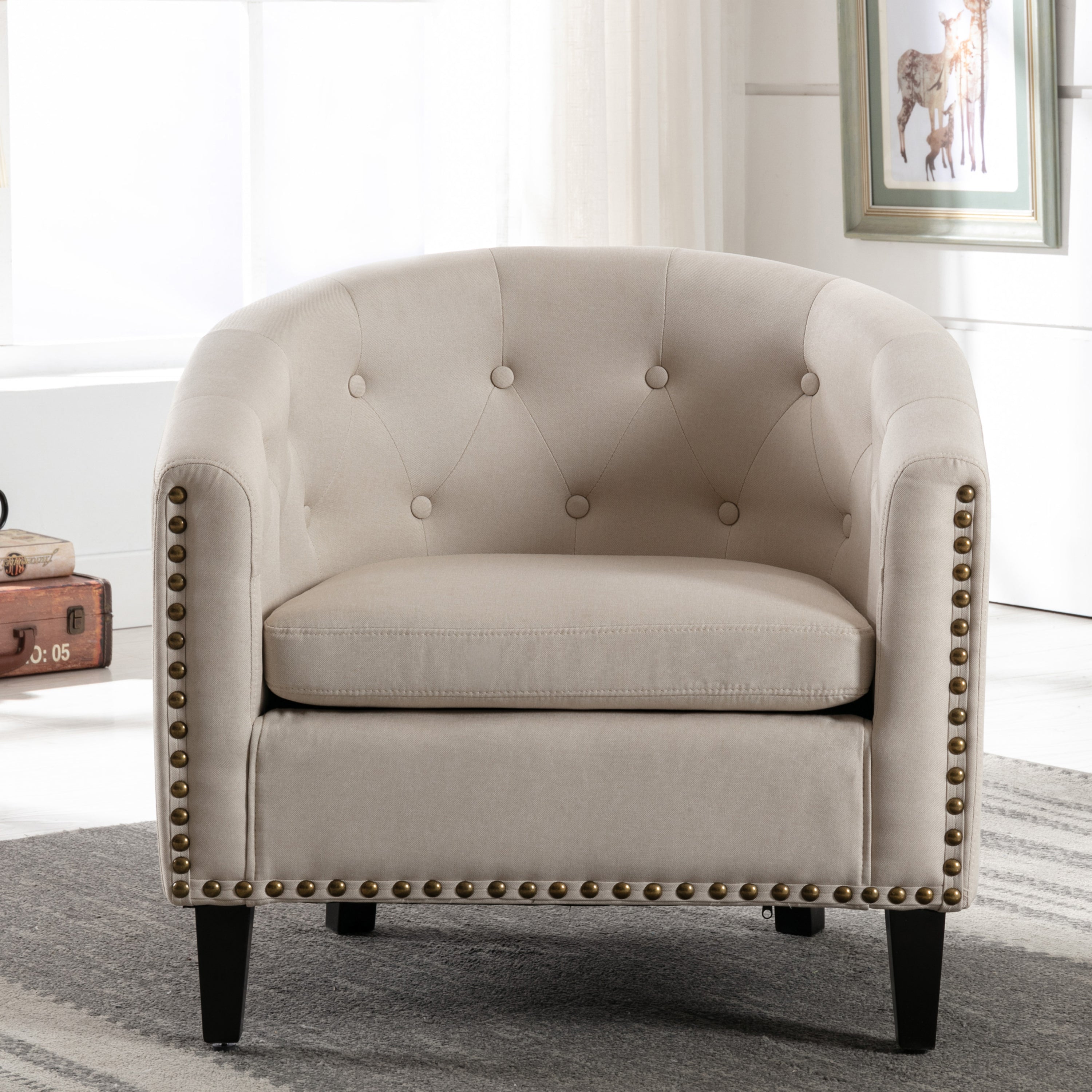 Tufted Barrel ChairTub Chair