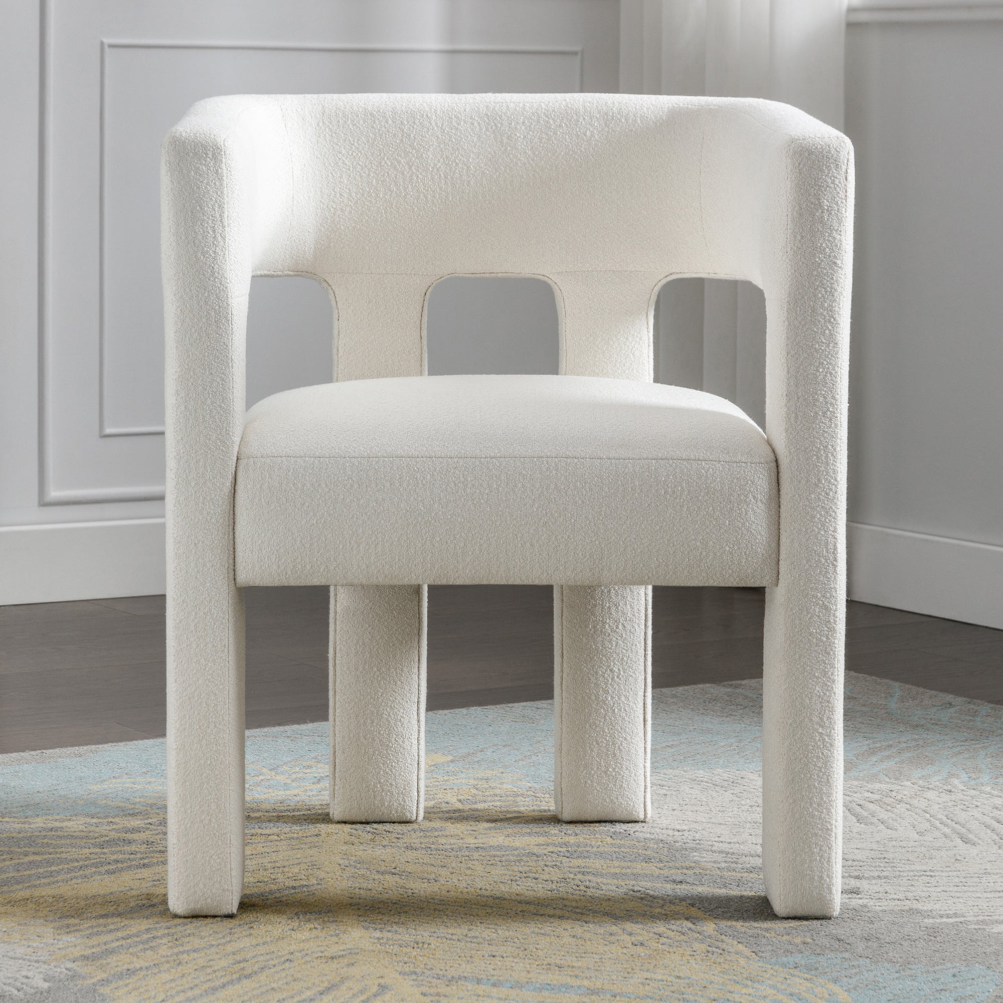 25" W Contemporary Designed Fabric Upholstered Accent Chair Dining Chair