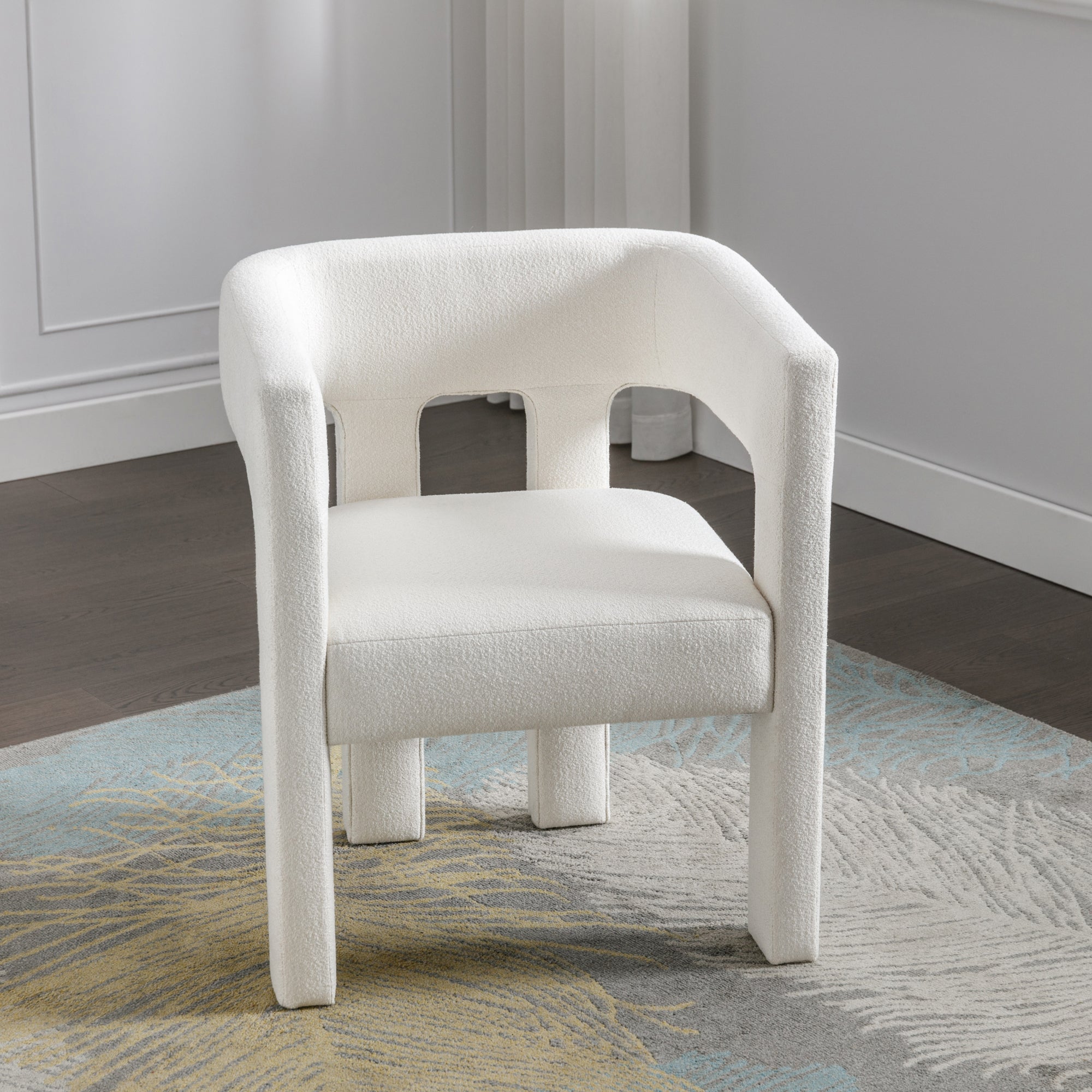 25" W Contemporary Designed Fabric Upholstered Accent Chair Dining Chair