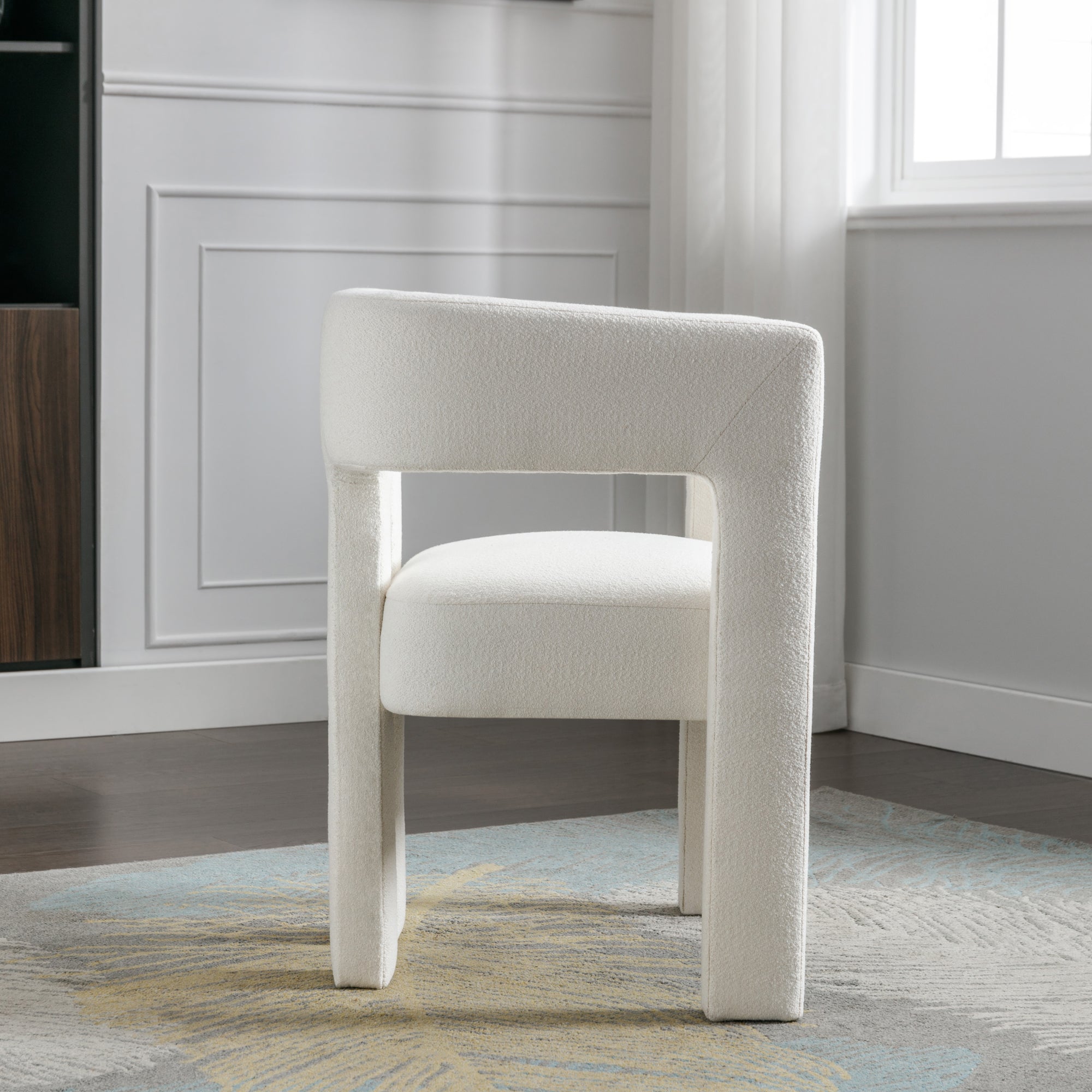 25" W Contemporary Designed Fabric Upholstered Accent Chair Dining Chair