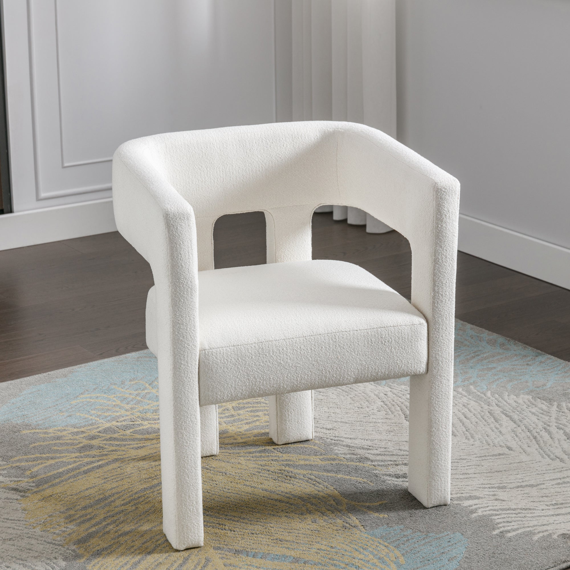 25" W Contemporary Designed Fabric Upholstered Accent Chair Dining Chair
