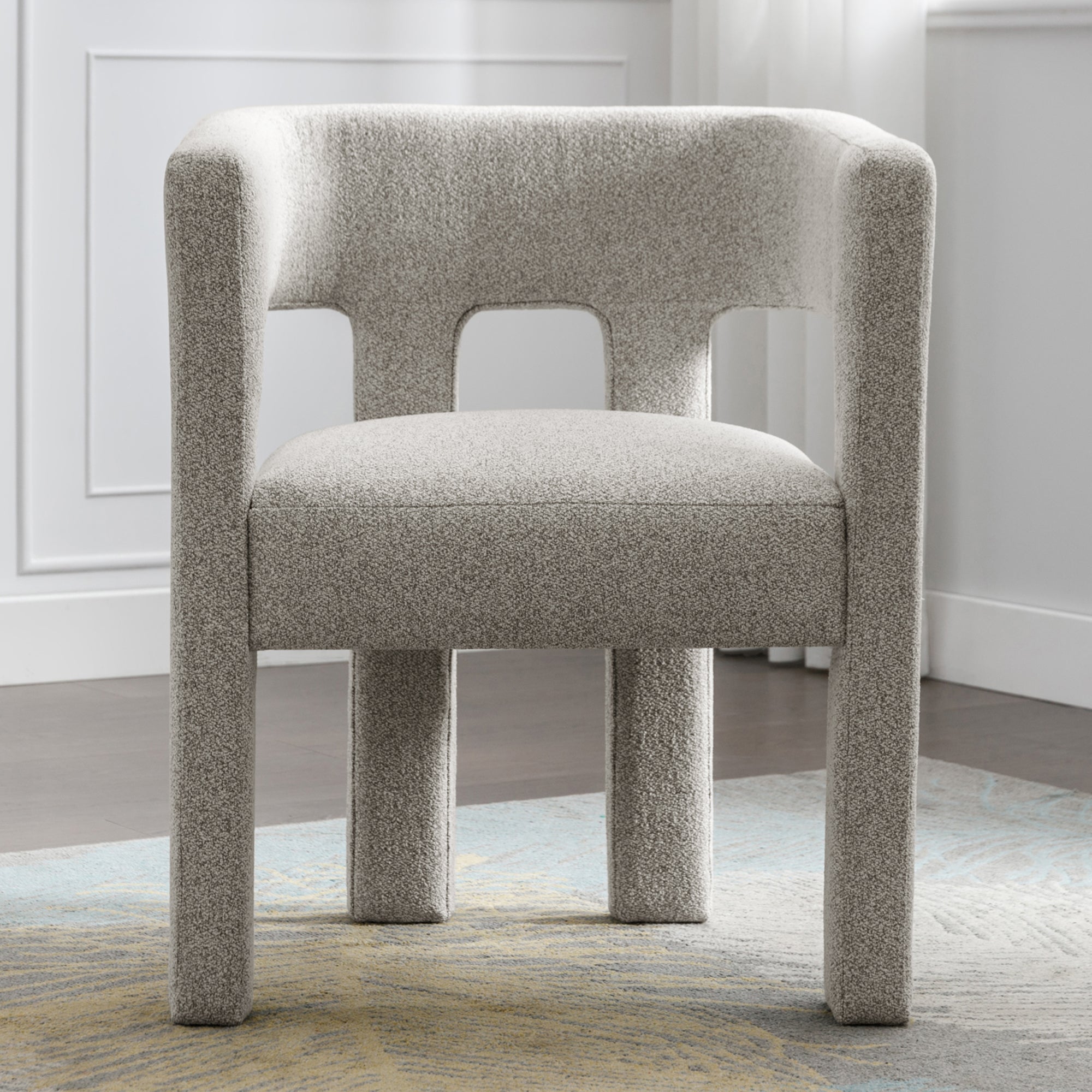 25" W Contemporary Designed Fabric Upholstered Accent Chair Dining Chair