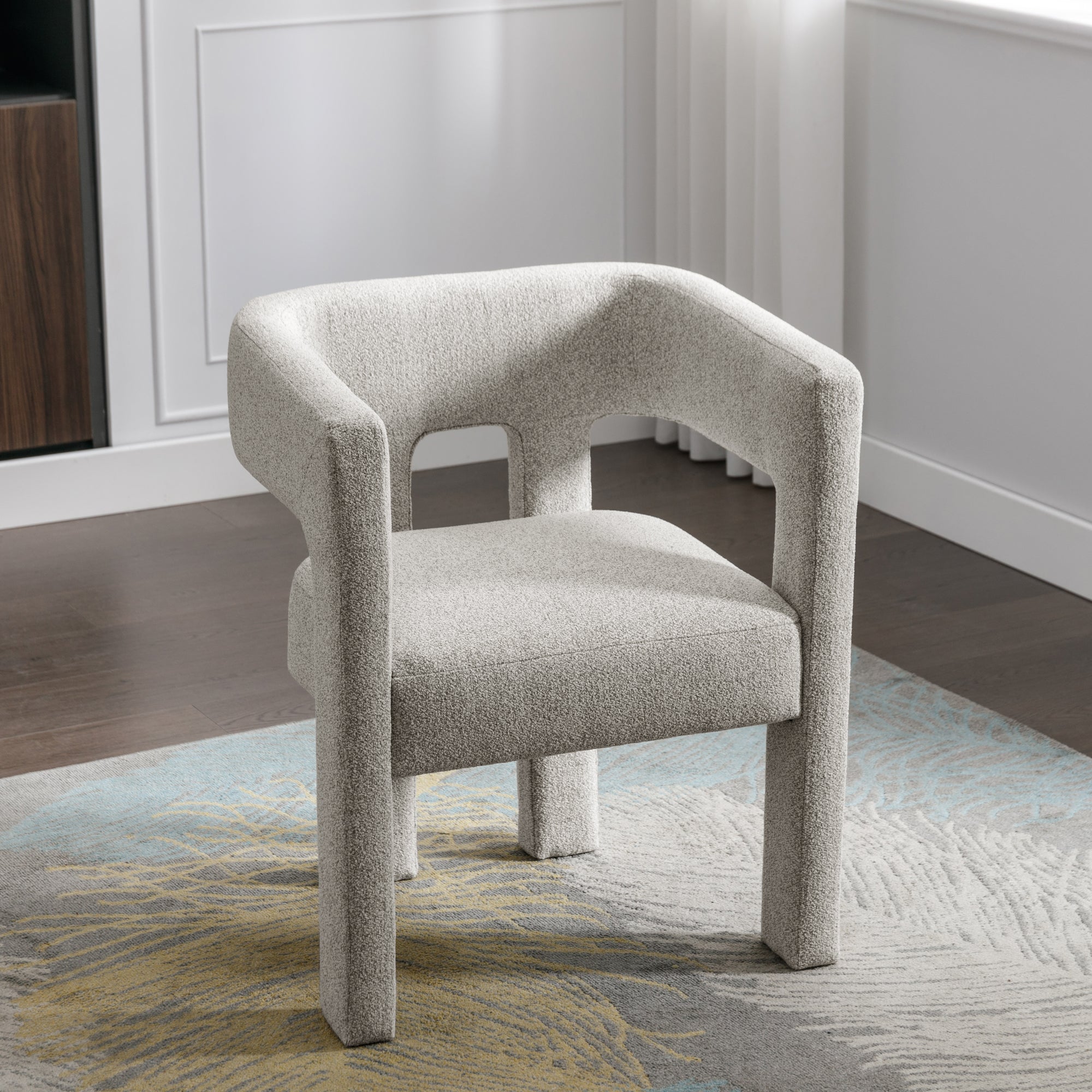 25" W Contemporary Designed Fabric Upholstered Accent Chair Dining Chair