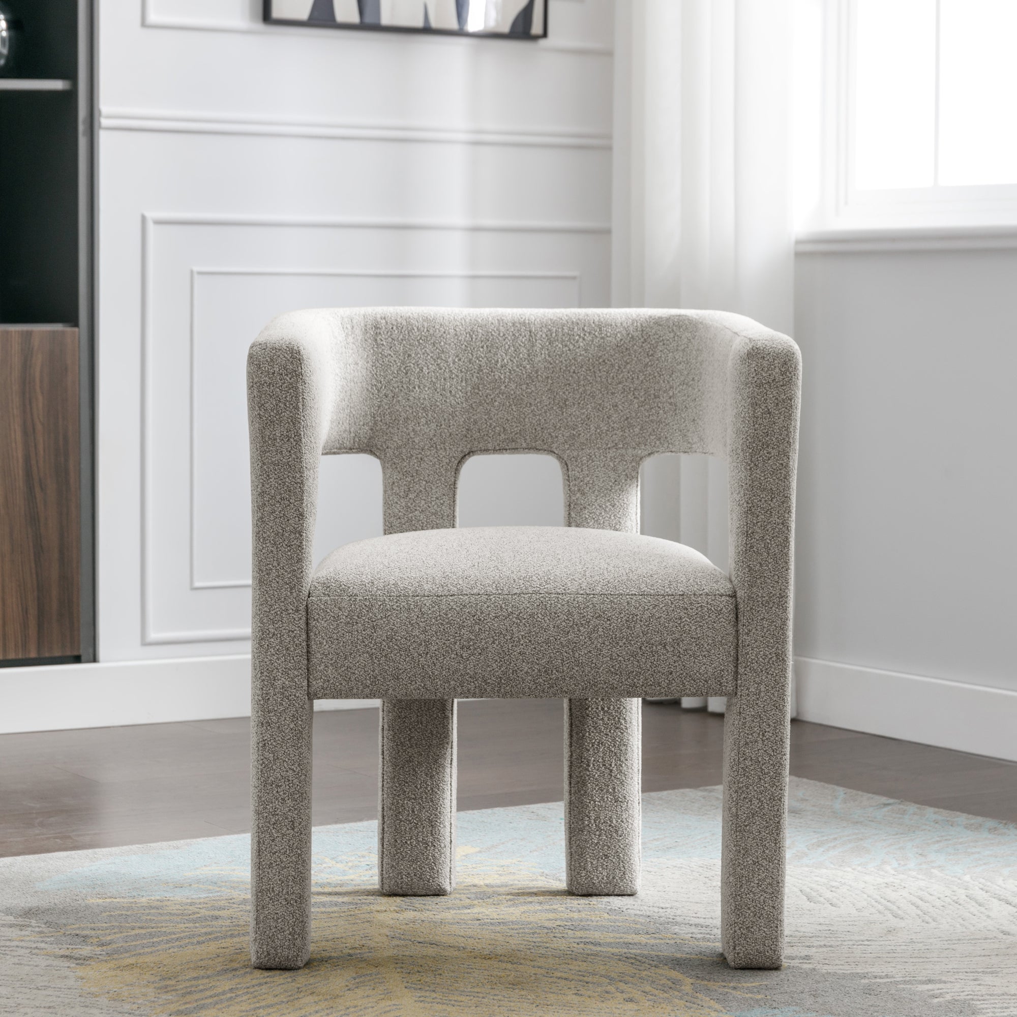 25" W Contemporary Designed Fabric Upholstered Accent Chair Dining Chair
