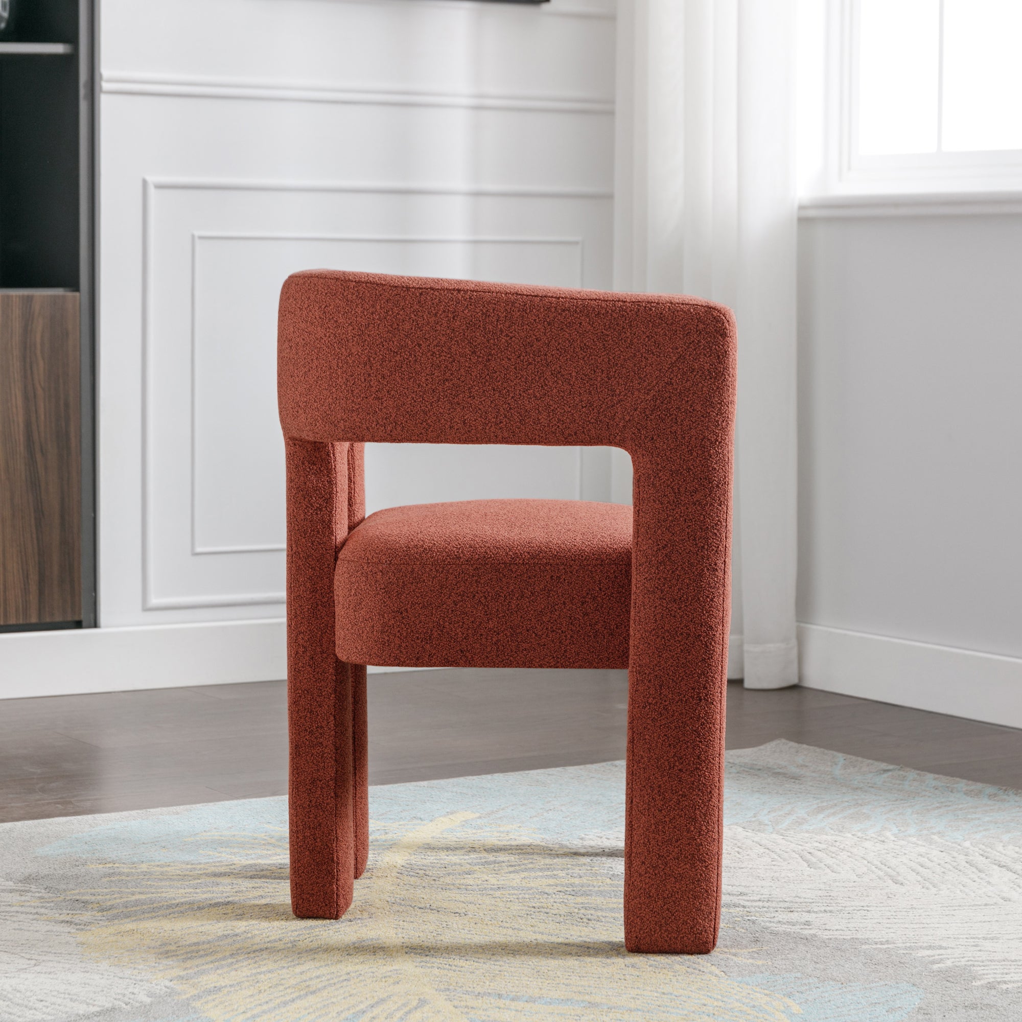 25" W Contemporary Designed Fabric Upholstered Accent Chair Dining Chair