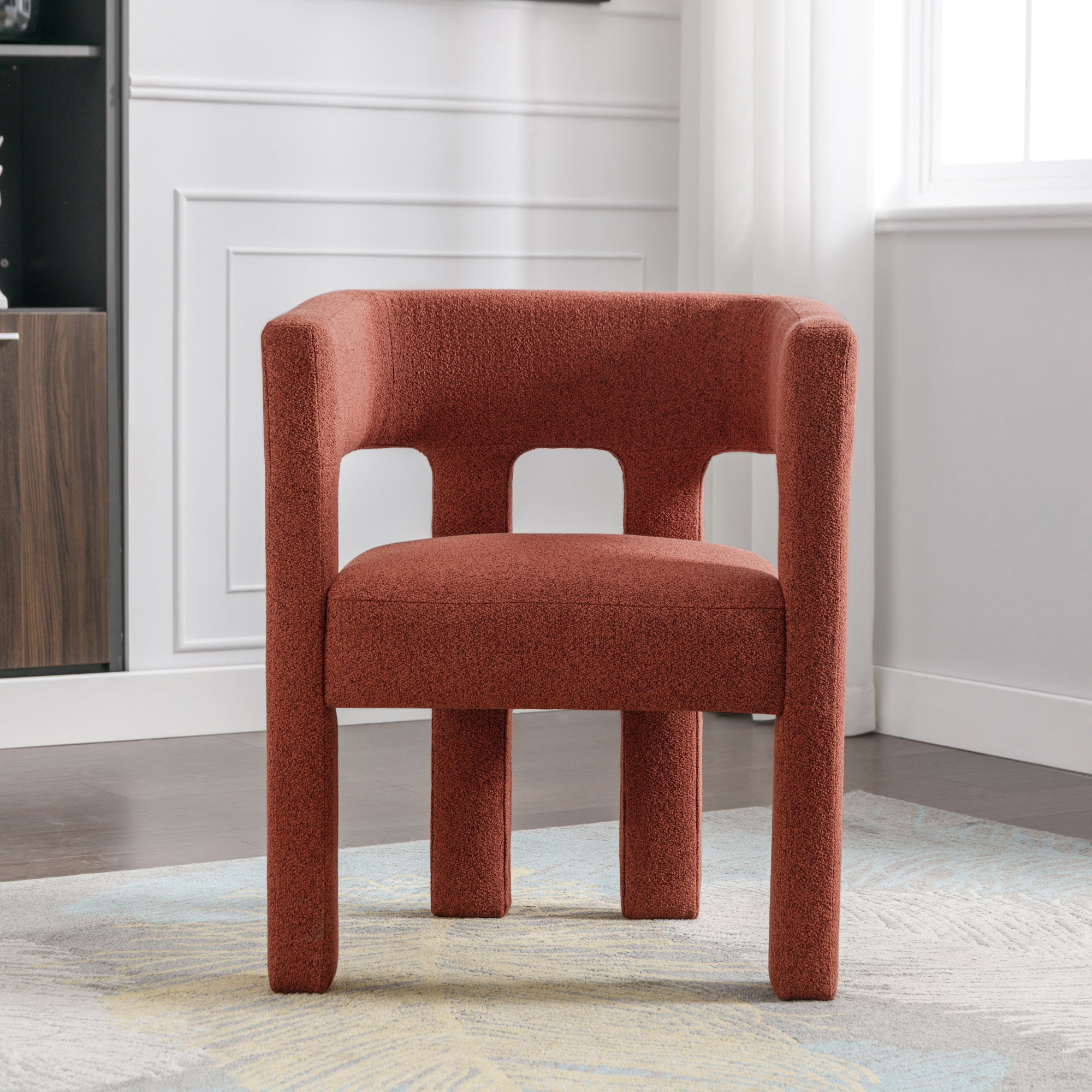 25" W Contemporary Designed Fabric Upholstered Accent Chair Dining Chair