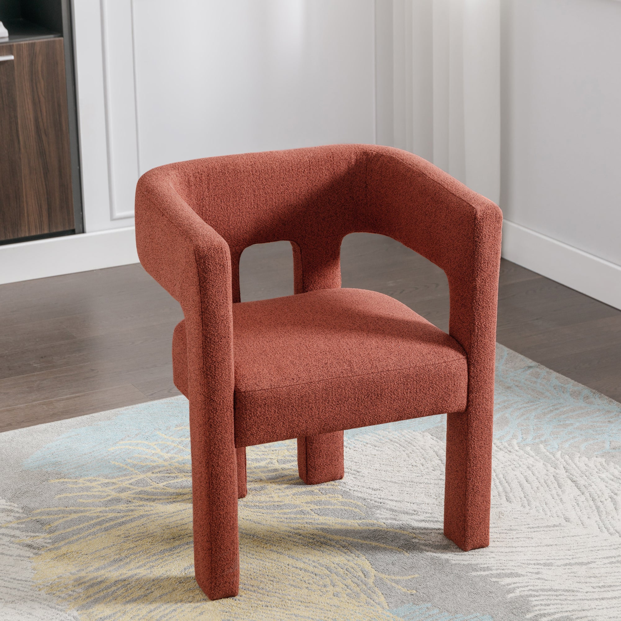 25" W Contemporary Designed Fabric Upholstered Accent Chair Dining Chair