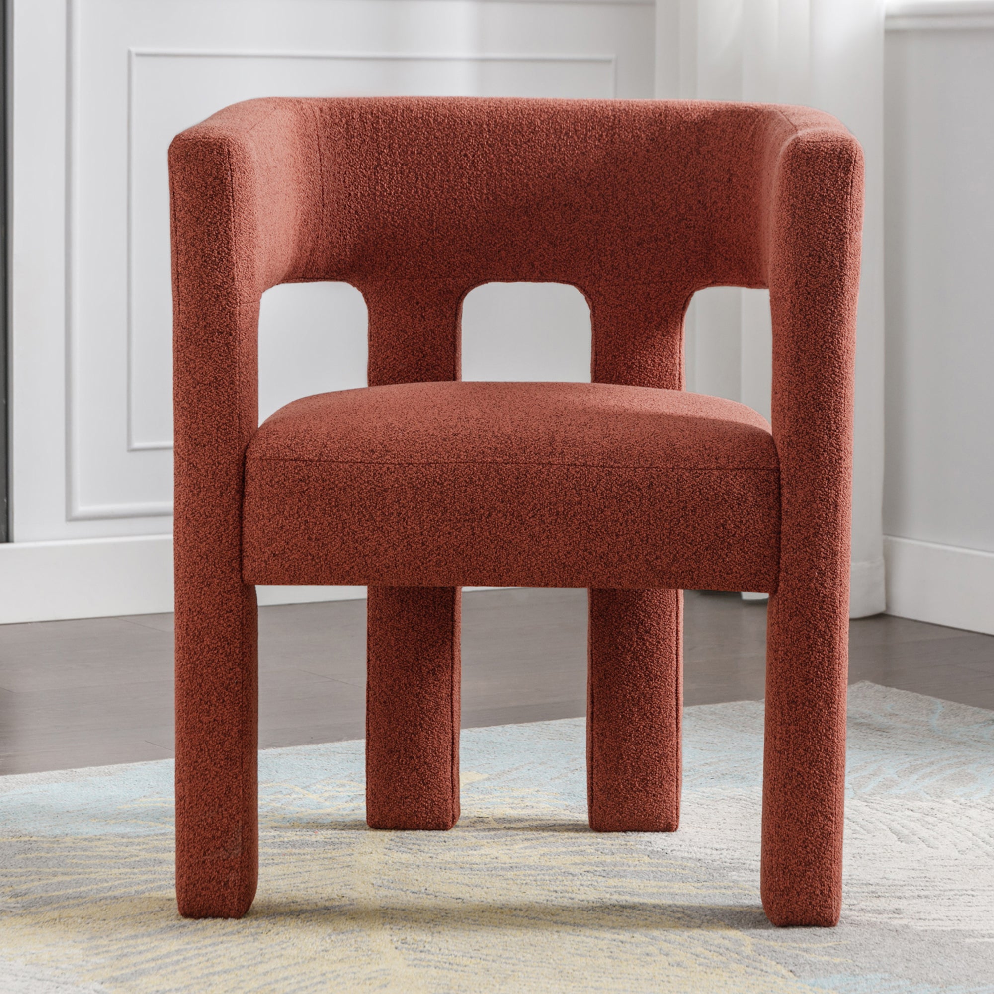 25" W Contemporary Designed Fabric Upholstered Accent Chair Dining Chair