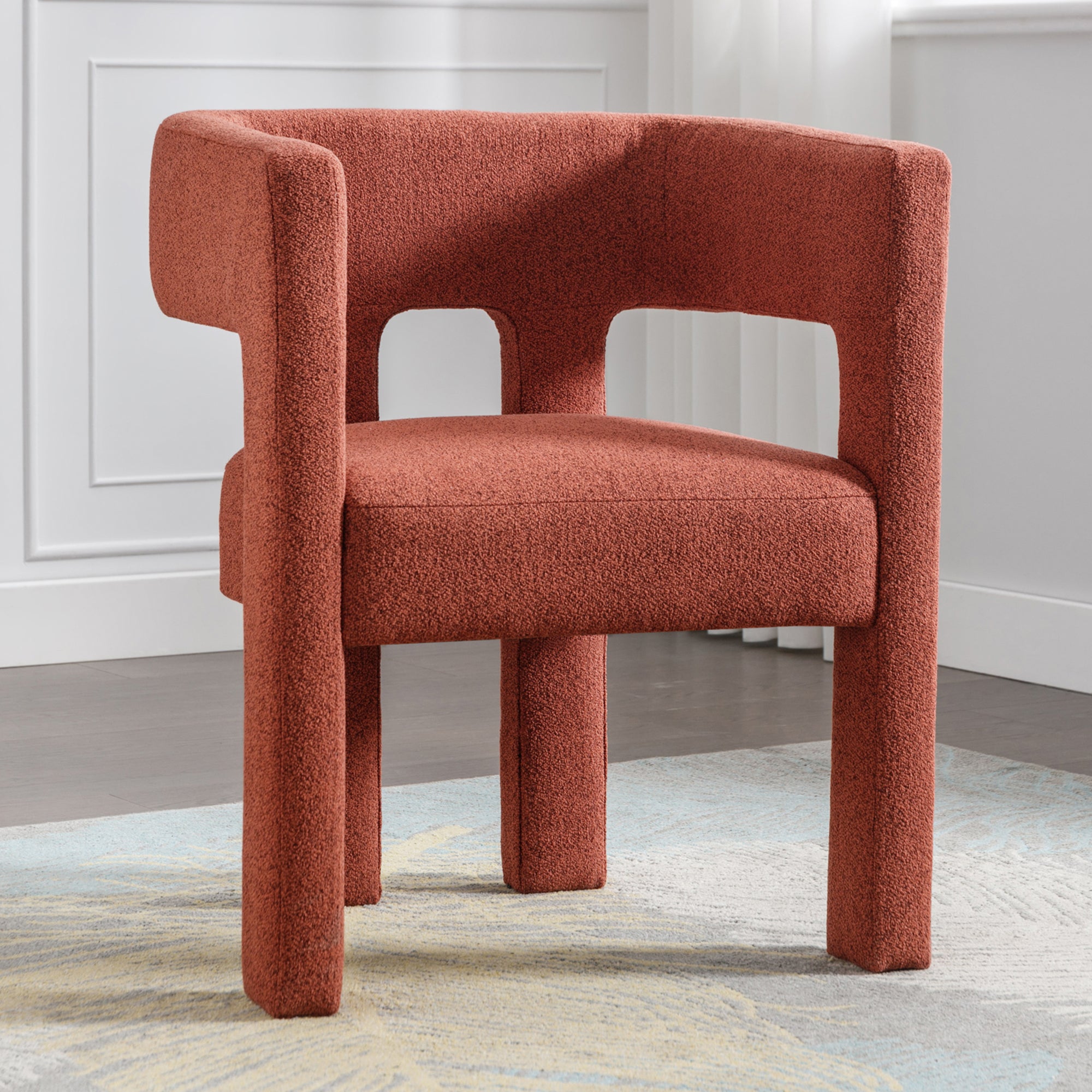 25" W Contemporary Designed Fabric Upholstered Accent Chair Dining Chair