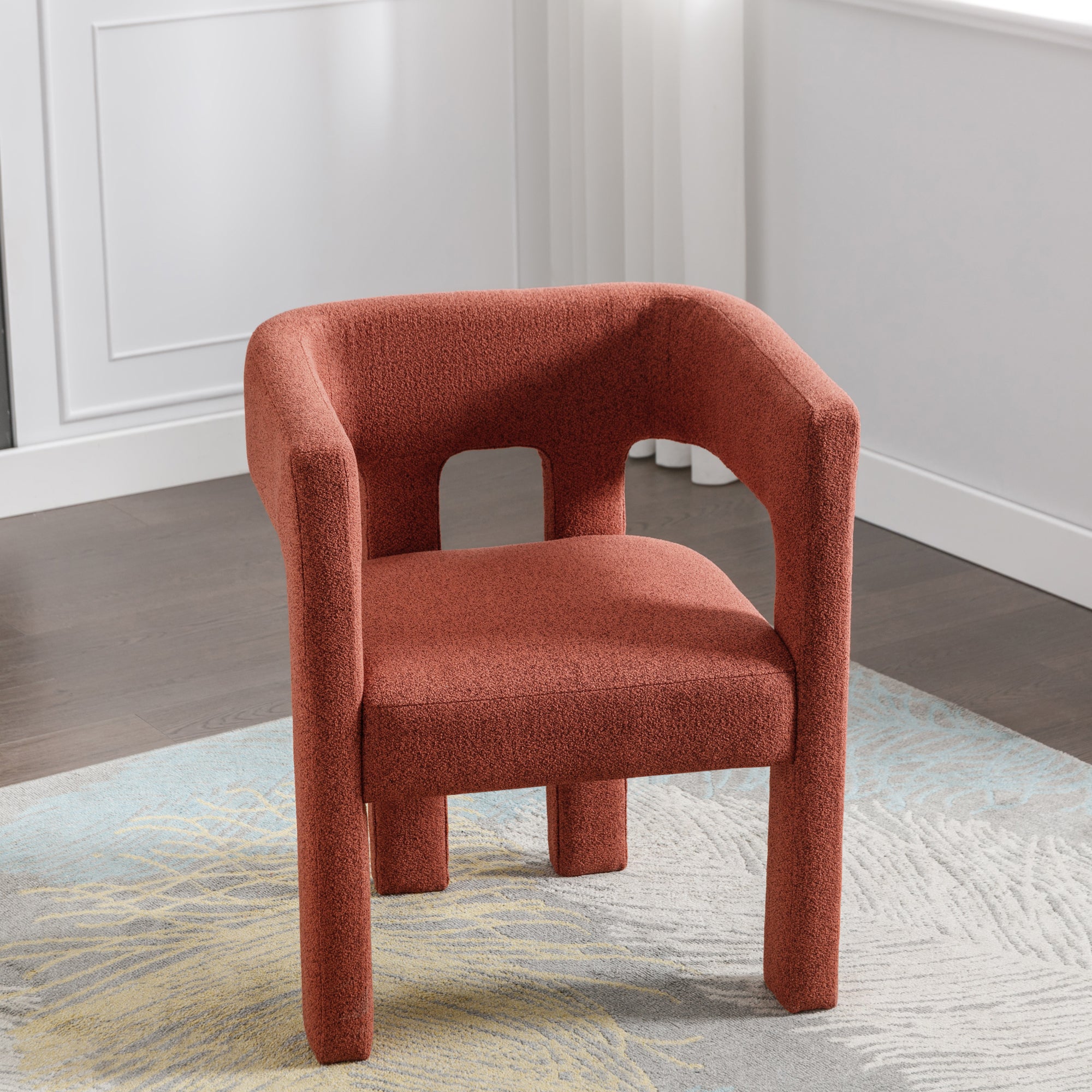 25" W Contemporary Designed Fabric Upholstered Accent Chair Dining Chair