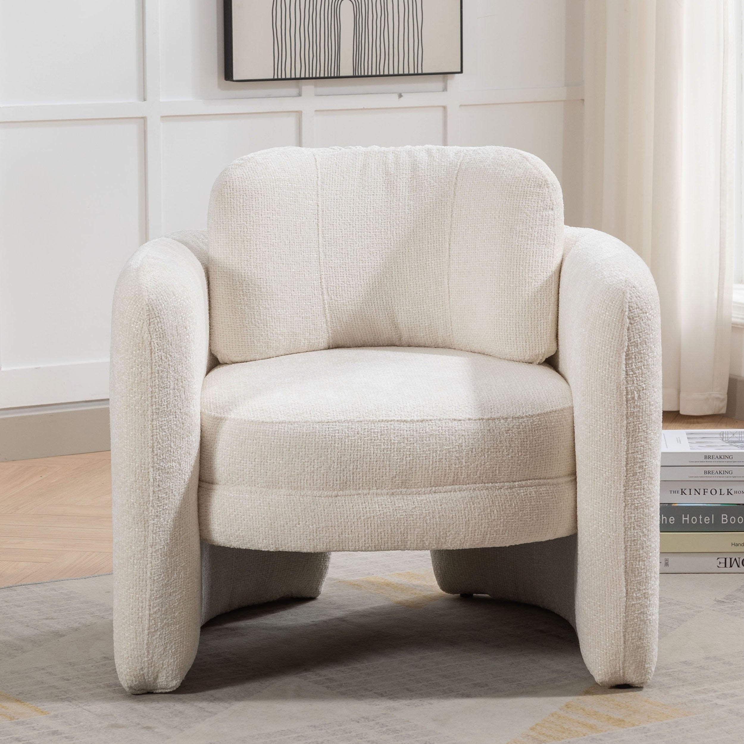33" W Barrel Accent Chair Armchair