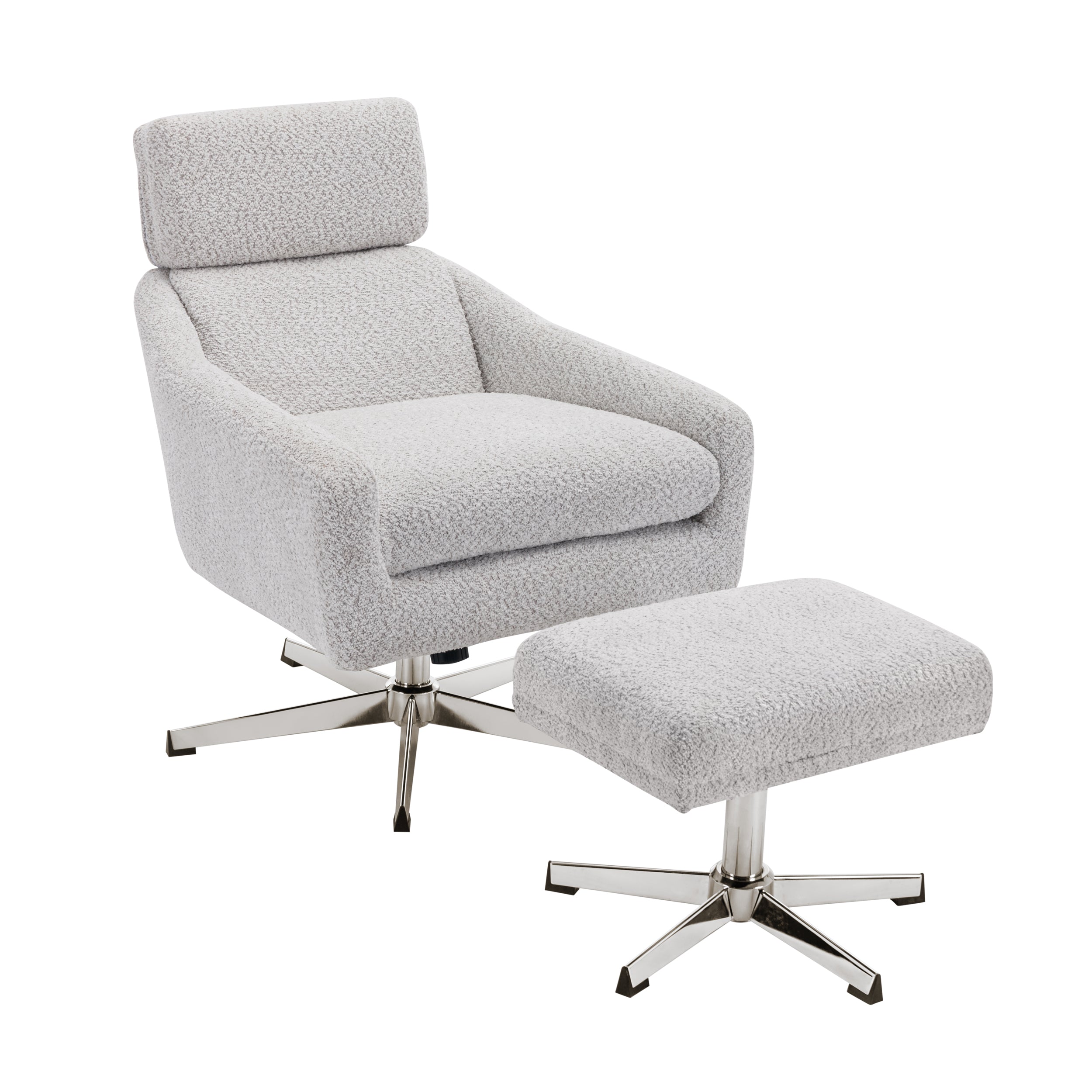 Swivel Armchair with Ottoman