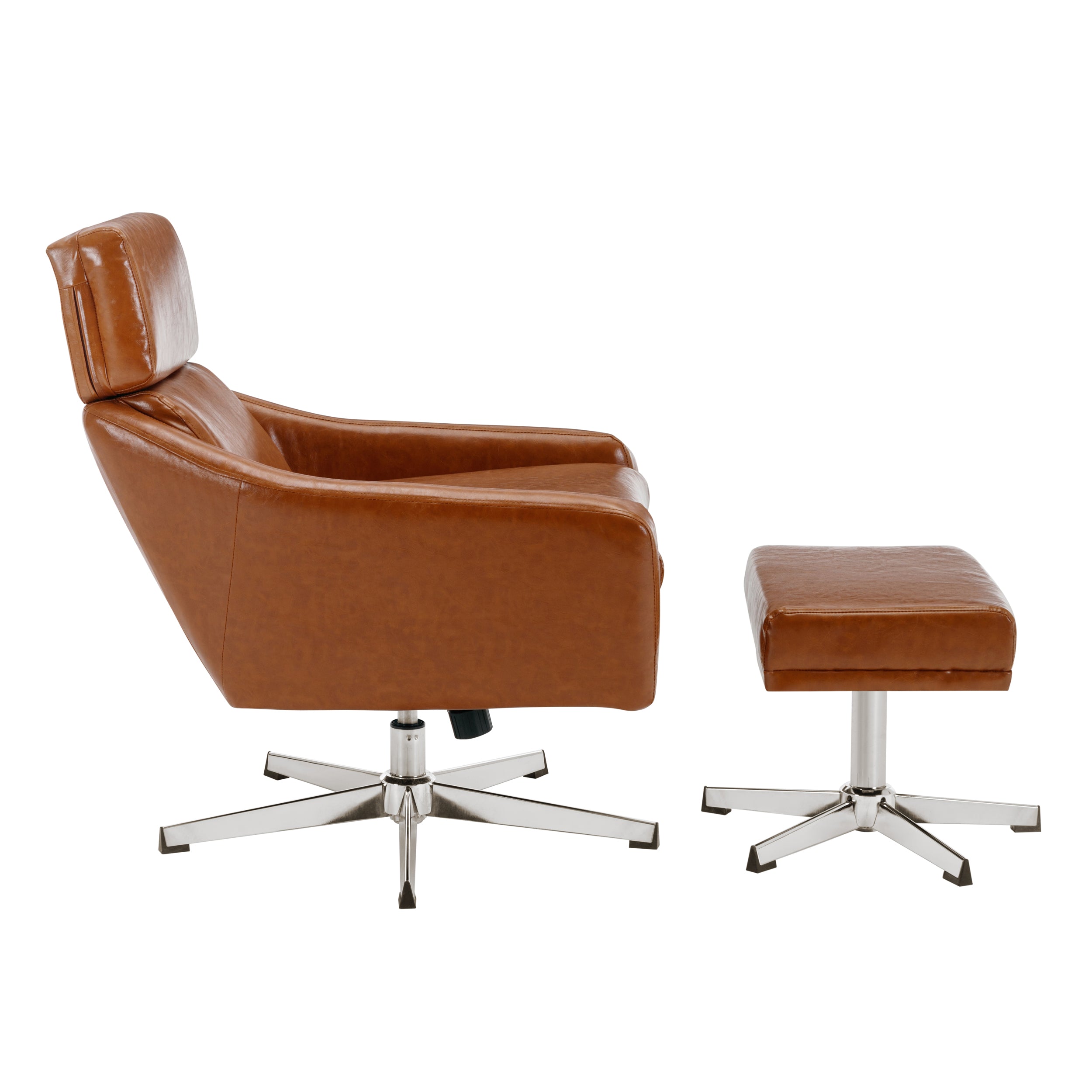Swivel Armchair with Ottoman