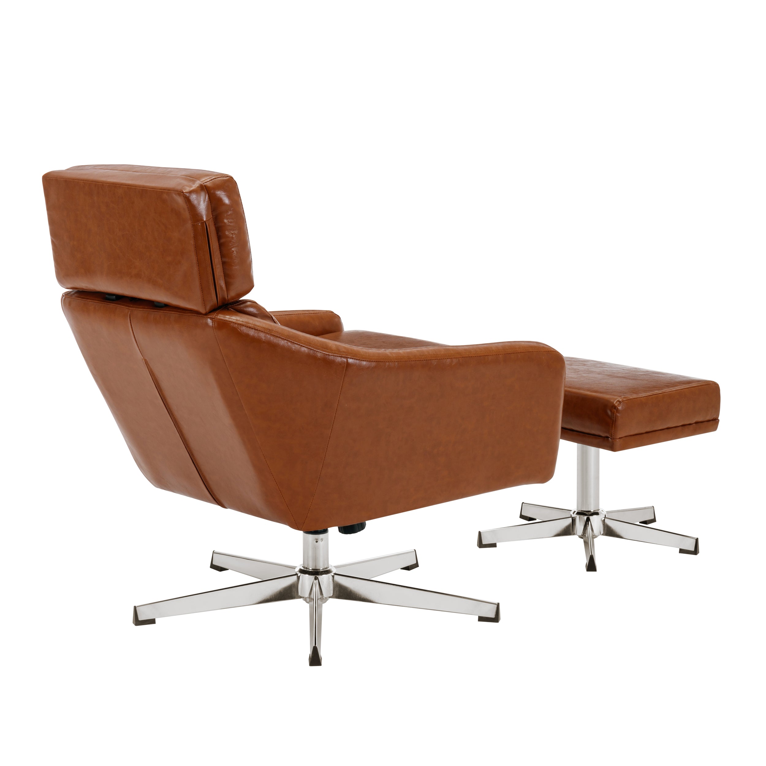 Swivel Armchair with Ottoman