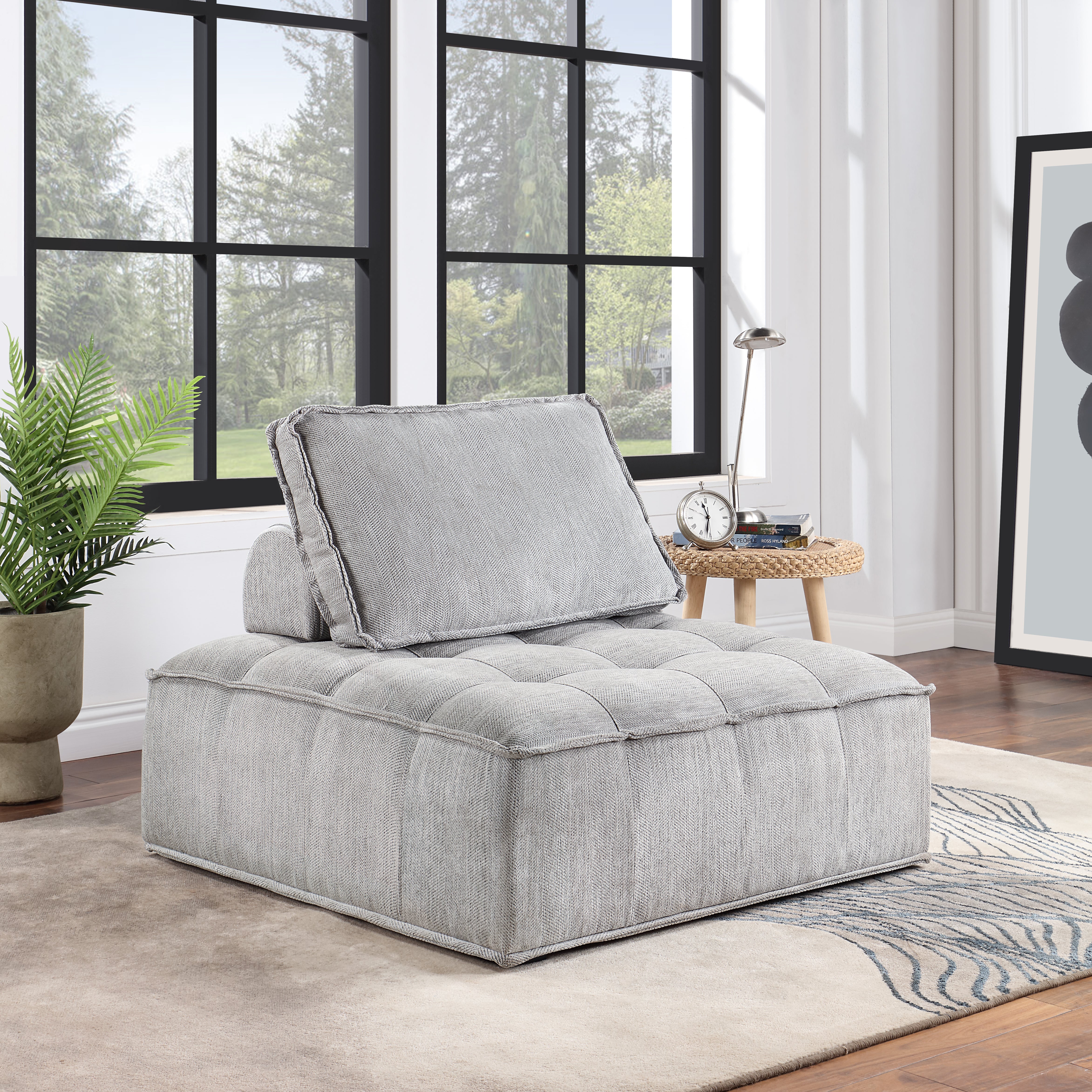 41 inch Upholstered Seating Armless Accent Chair