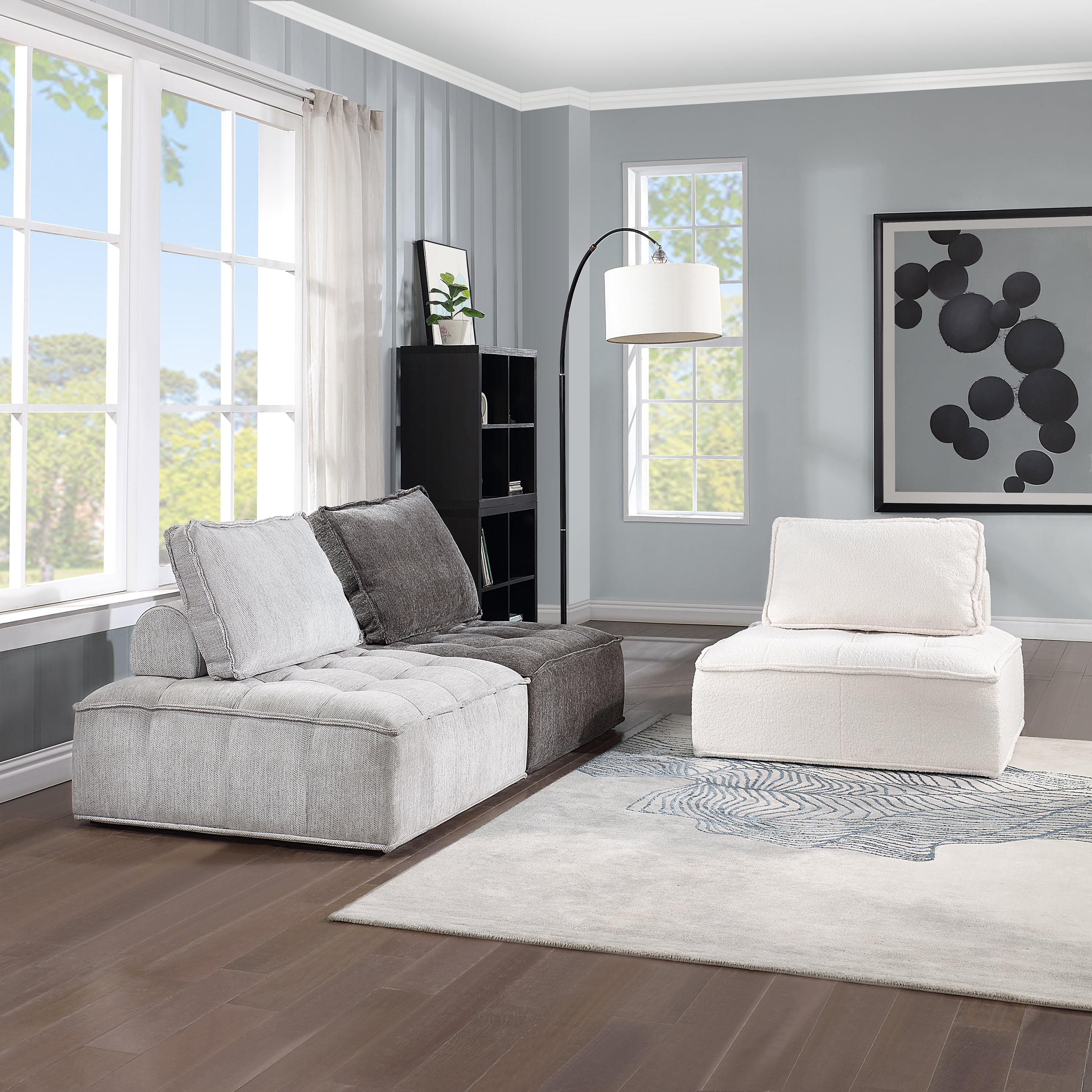 41 inch Upholstered Seating Armless Accent Chair