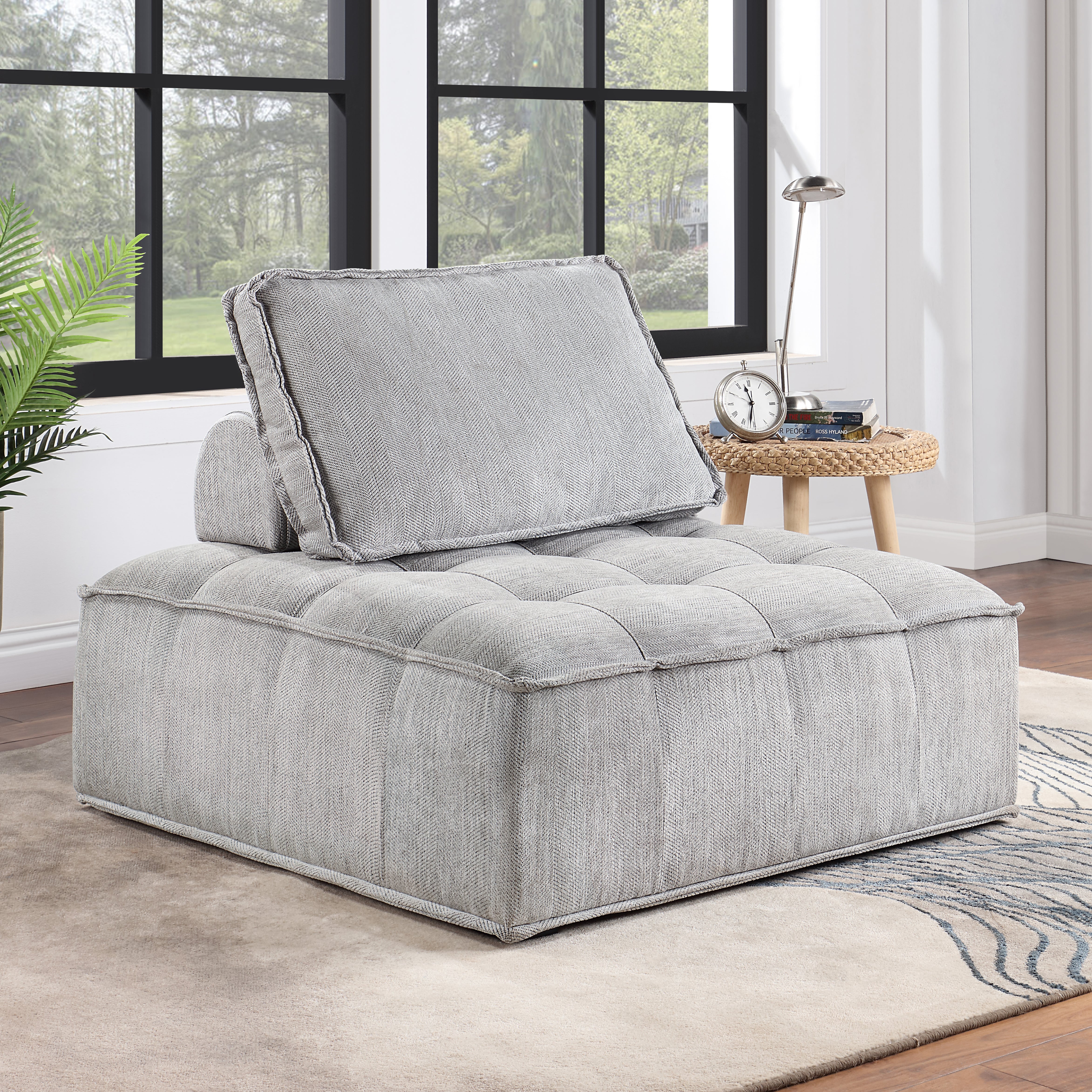 41 inch Upholstered Seating Armless Accent Chair
