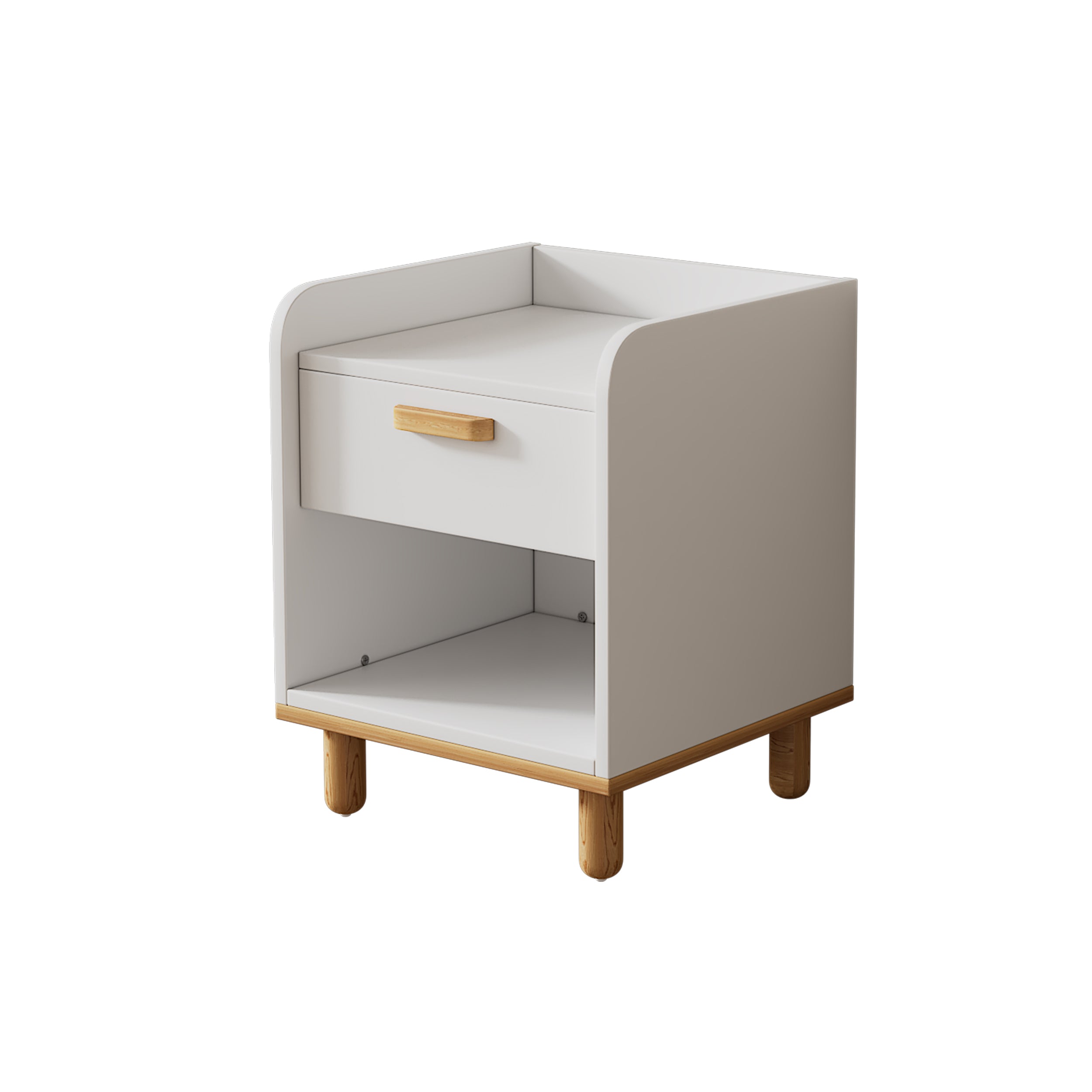 3 Pieces Bedroom Sets White Full Size Wooden House Bed