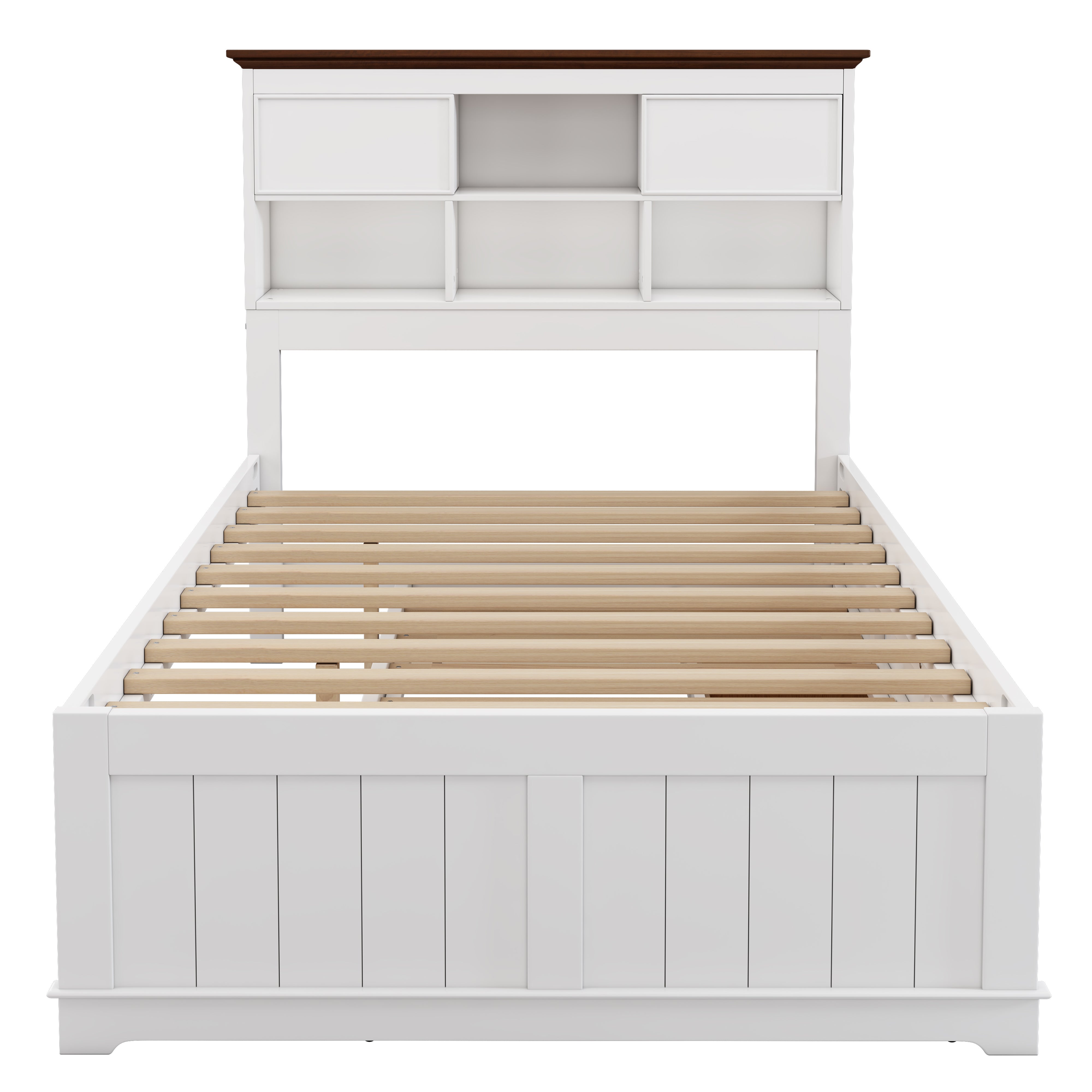2 Pieces Wooden Captain Bedroom Set with Trundle and Nightstand
