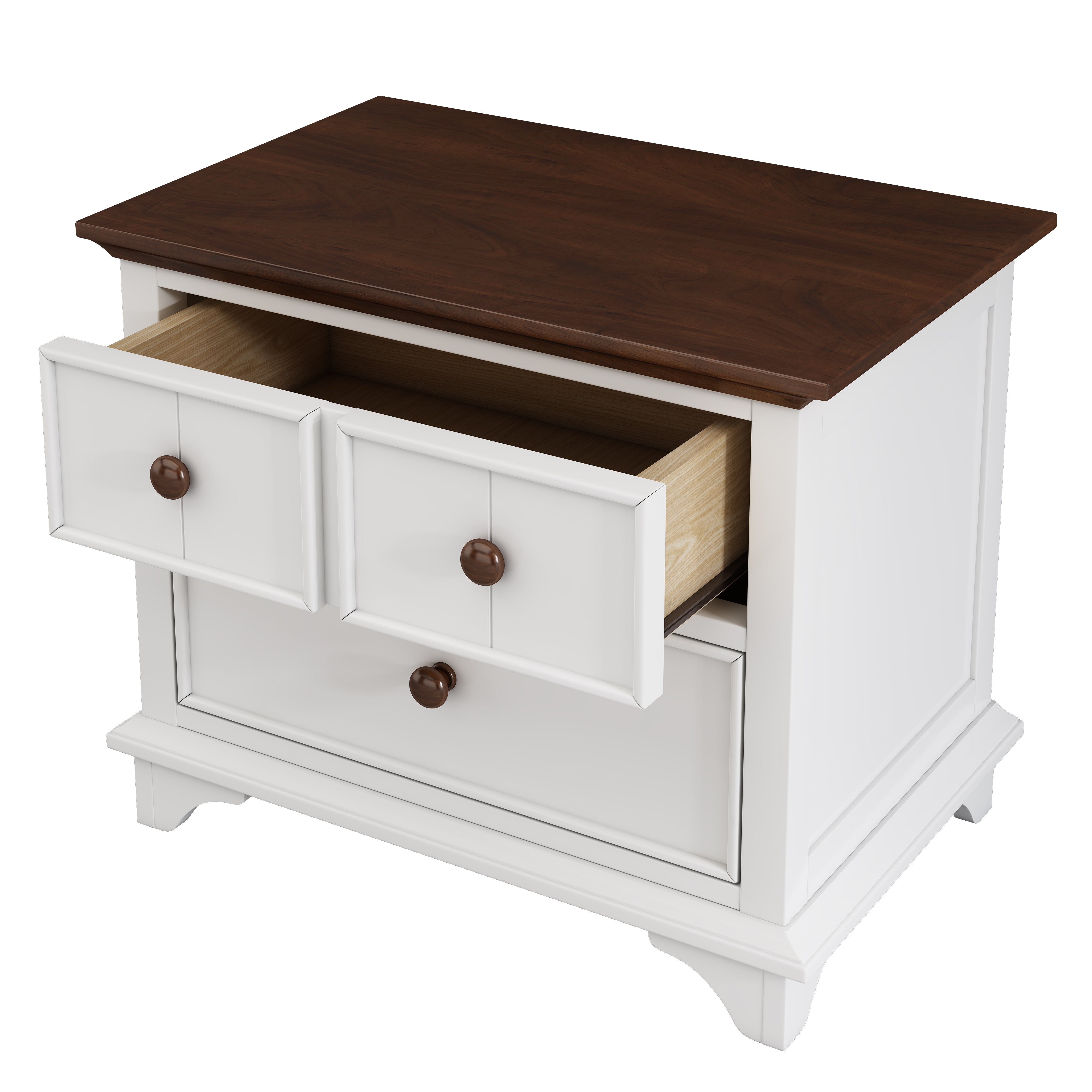 2 Pieces Wooden Captain Bedroom Set with Trundle and Nightstand