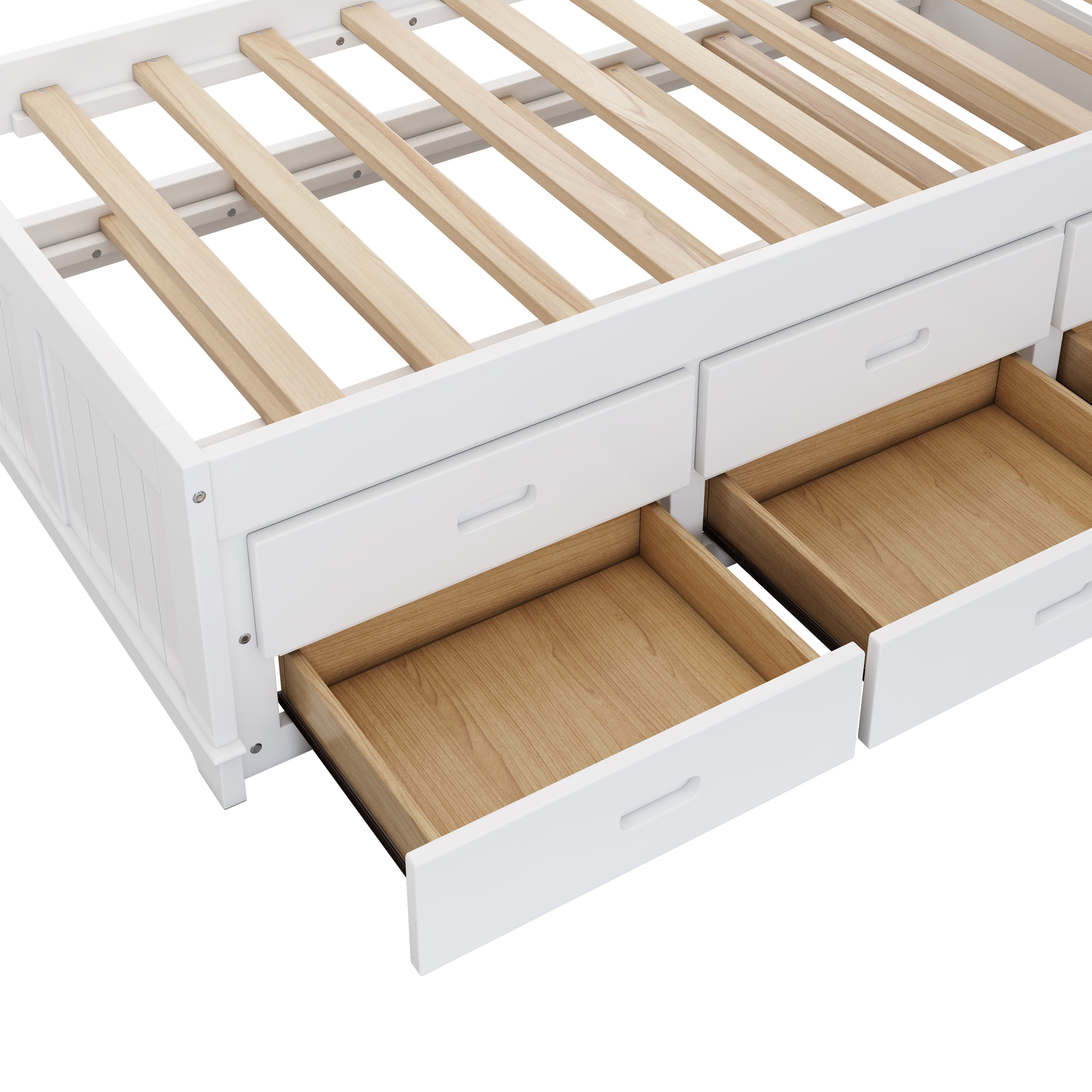 2 Pieces Wooden Captain Bedroom Set with Trundle and Nightstand