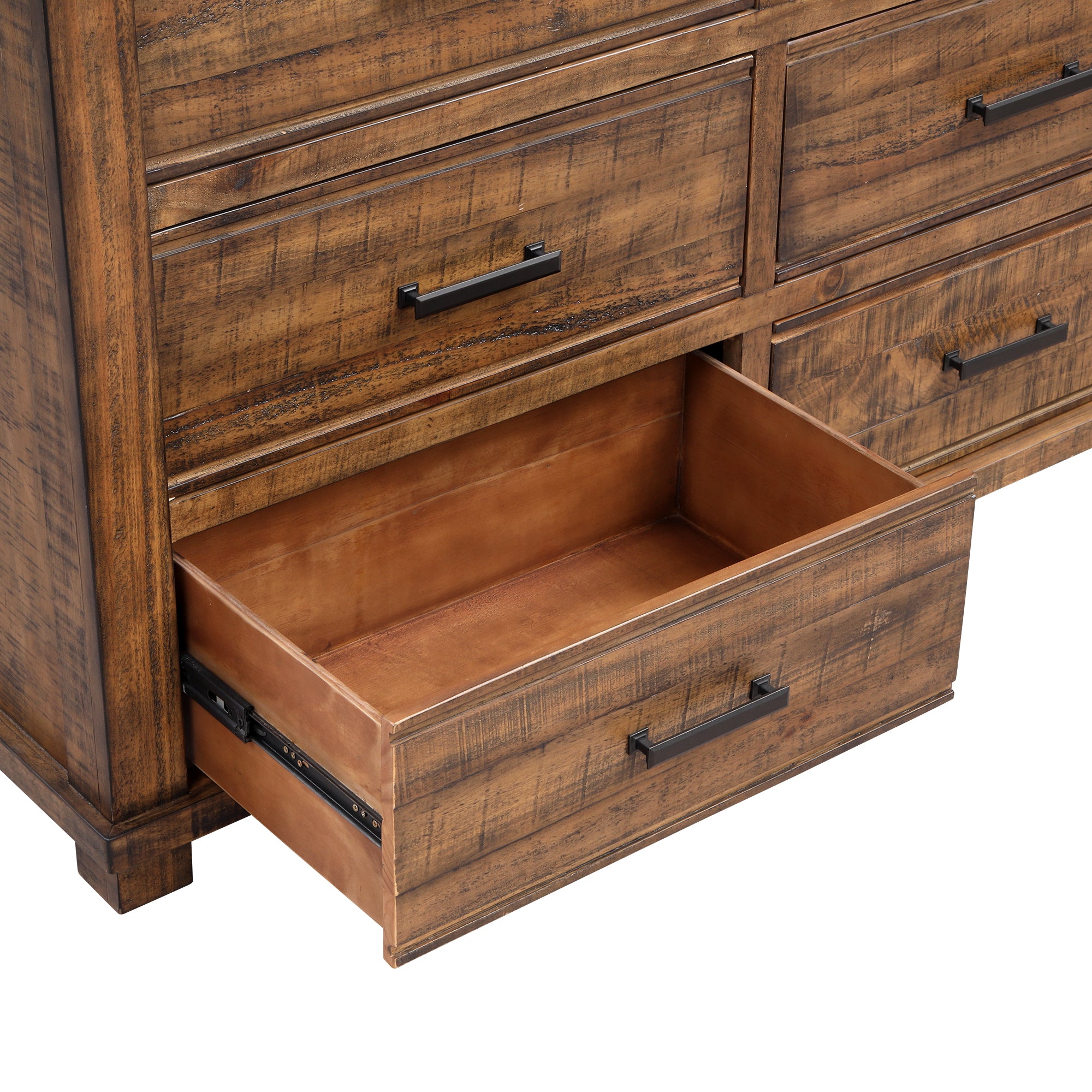 Queen Solid Wood Framhouse 3 Pieces Storage Bedroom Sets