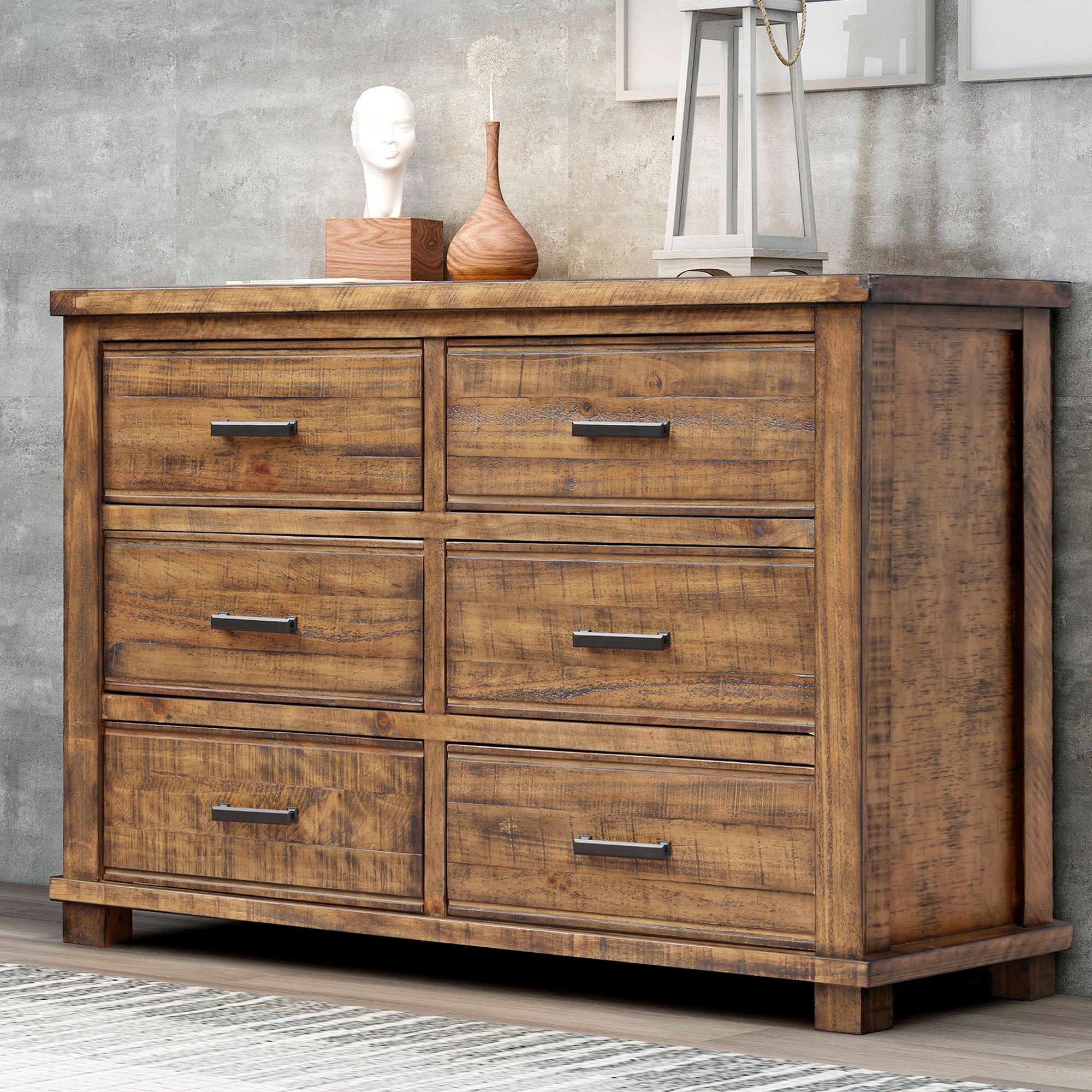 Queen Solid Wood Frame 6 Pieces Storage Bedroom Sets