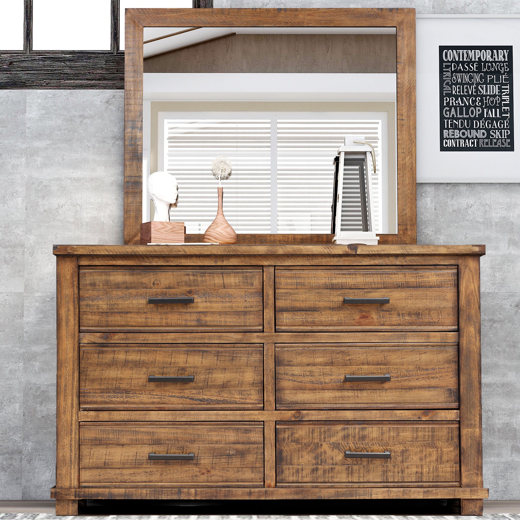 Queen Solid Wood Frame 6 Pieces Storage Bedroom Sets