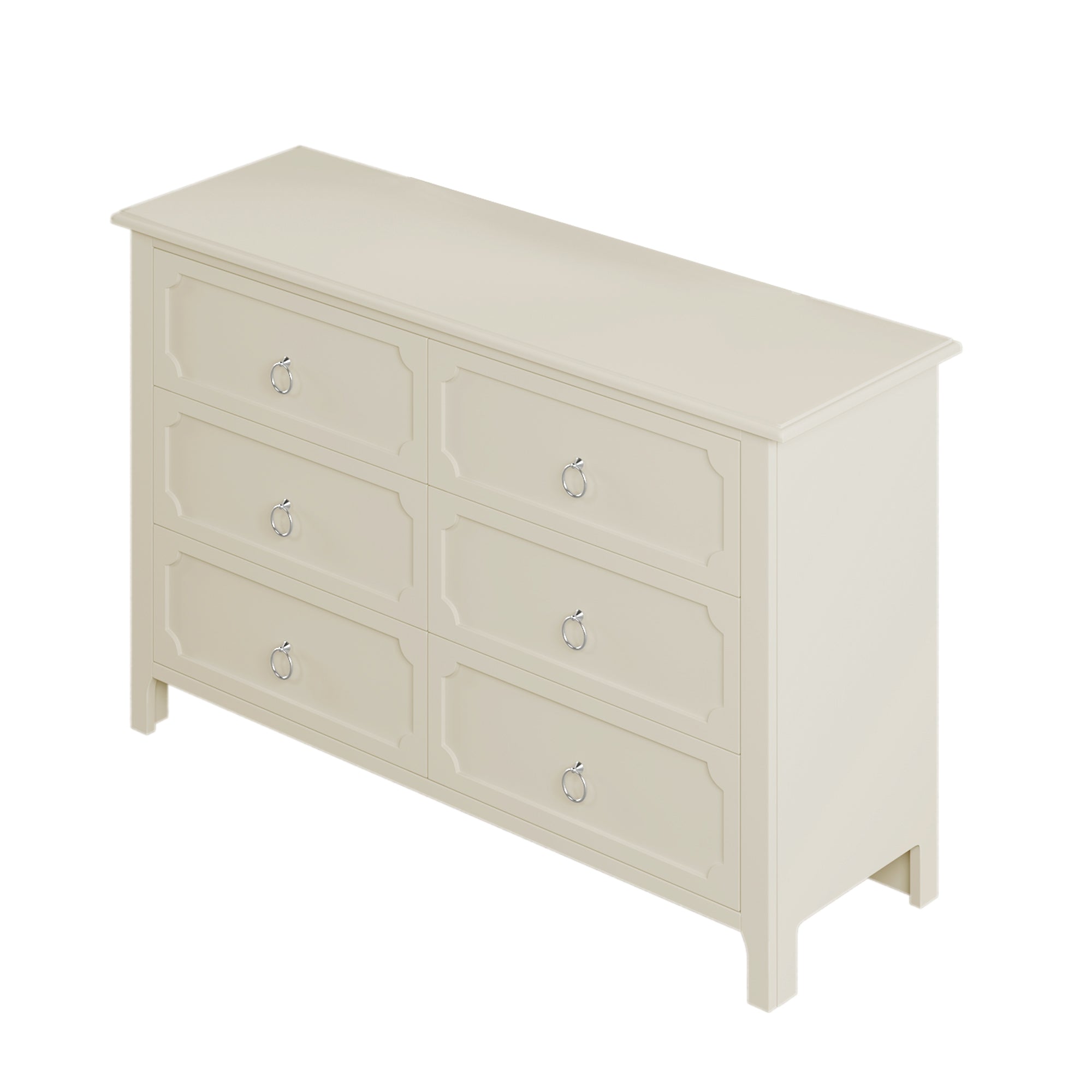Solid Wood Frame Platform Bed with Nightstand and Dresser
