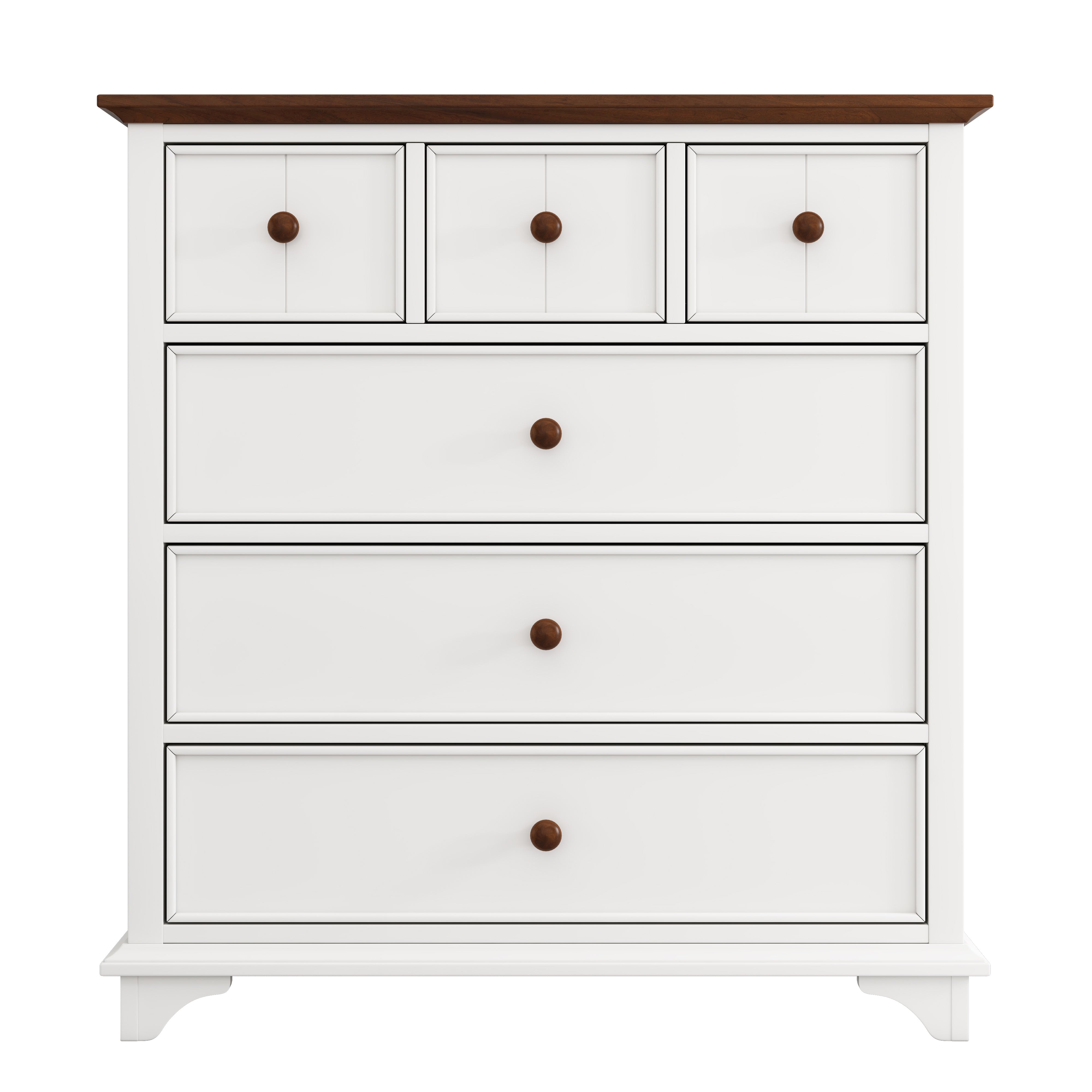 3 Pieces Wood Frame Bedroom Set Bed with Trundle, Nightstand and Chest