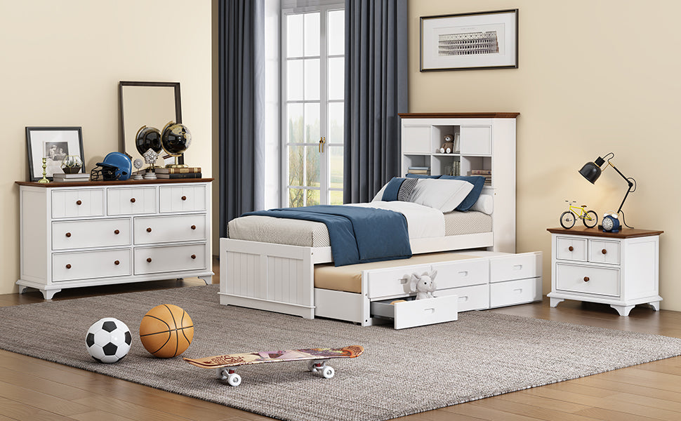 3 Pieces Wood Frame Bedroom Set
