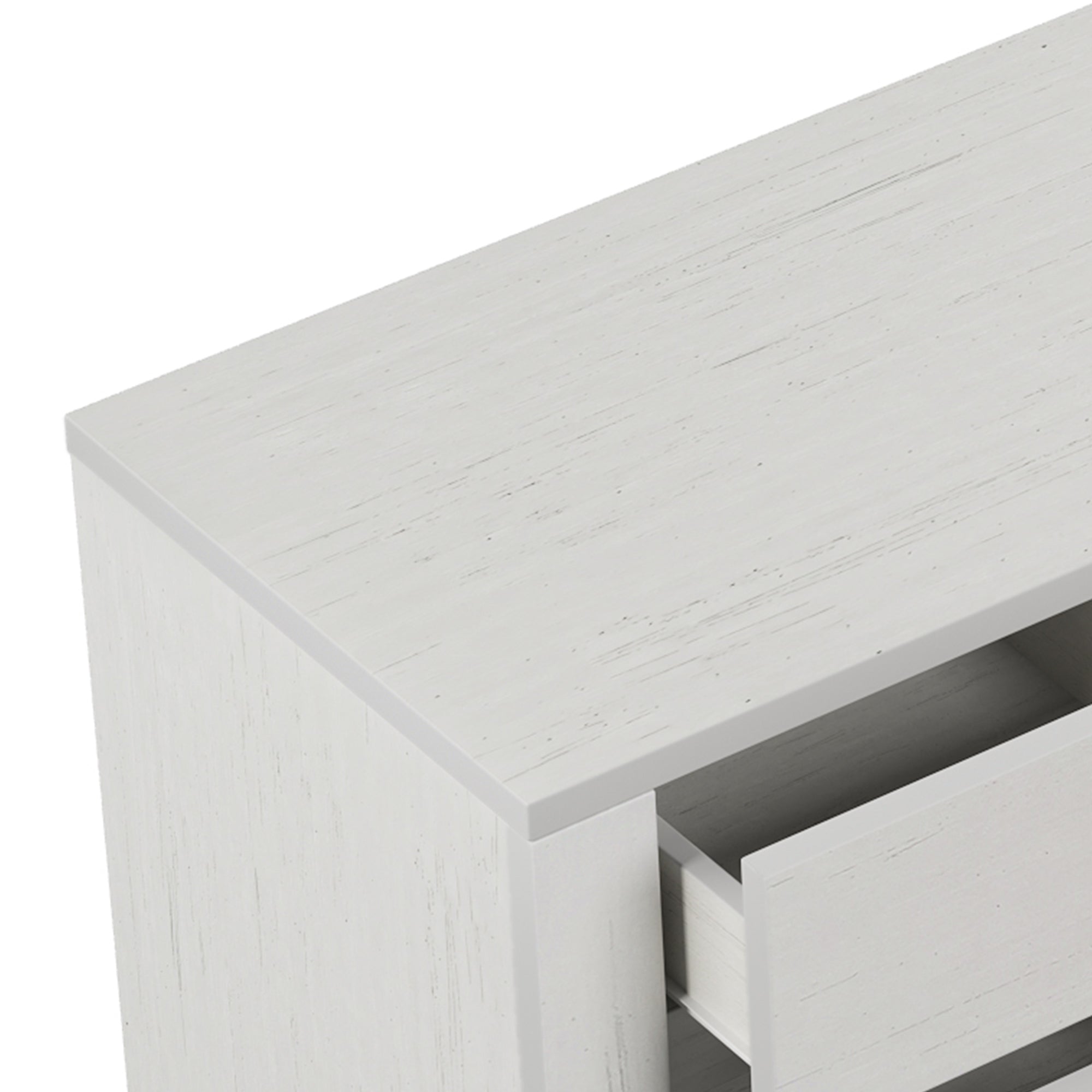 33 in. W 5-Drawer Wood Chest in Stone Gray