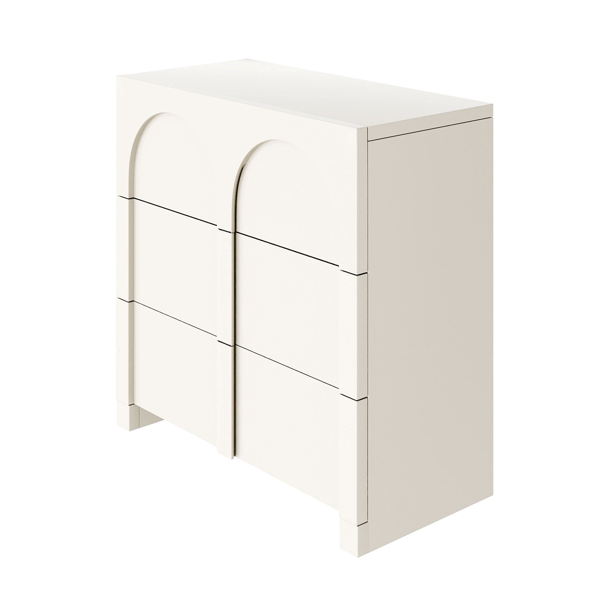 27.6 in. W 3-Drawer Solid Wood and MDF Chest in White