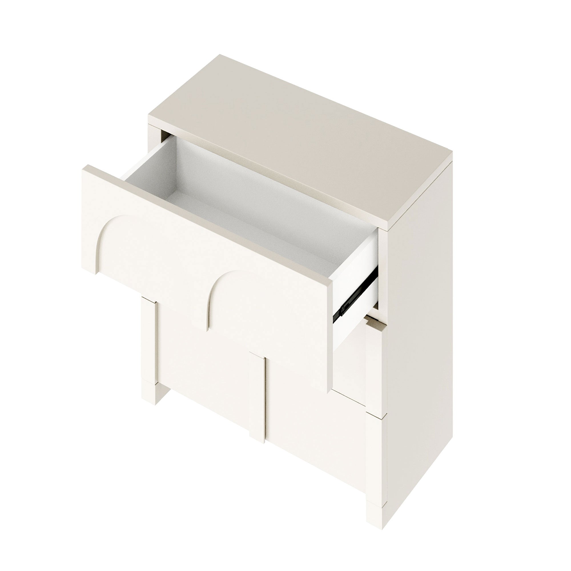 27.6 in. W 3-Drawer Solid Wood and MDF Chest in White