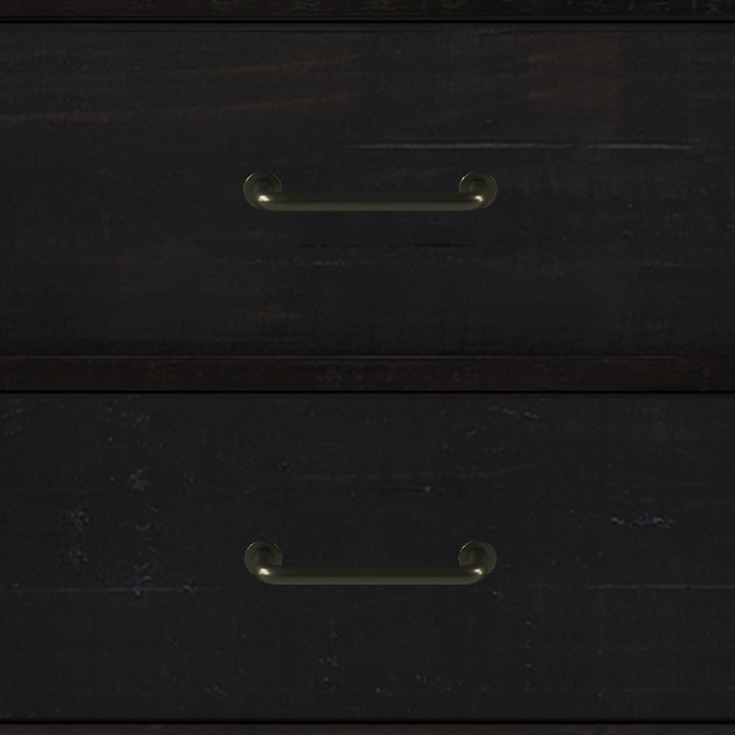 38" W 6-Drawer Solid Wood and MDF Chest in Coffee