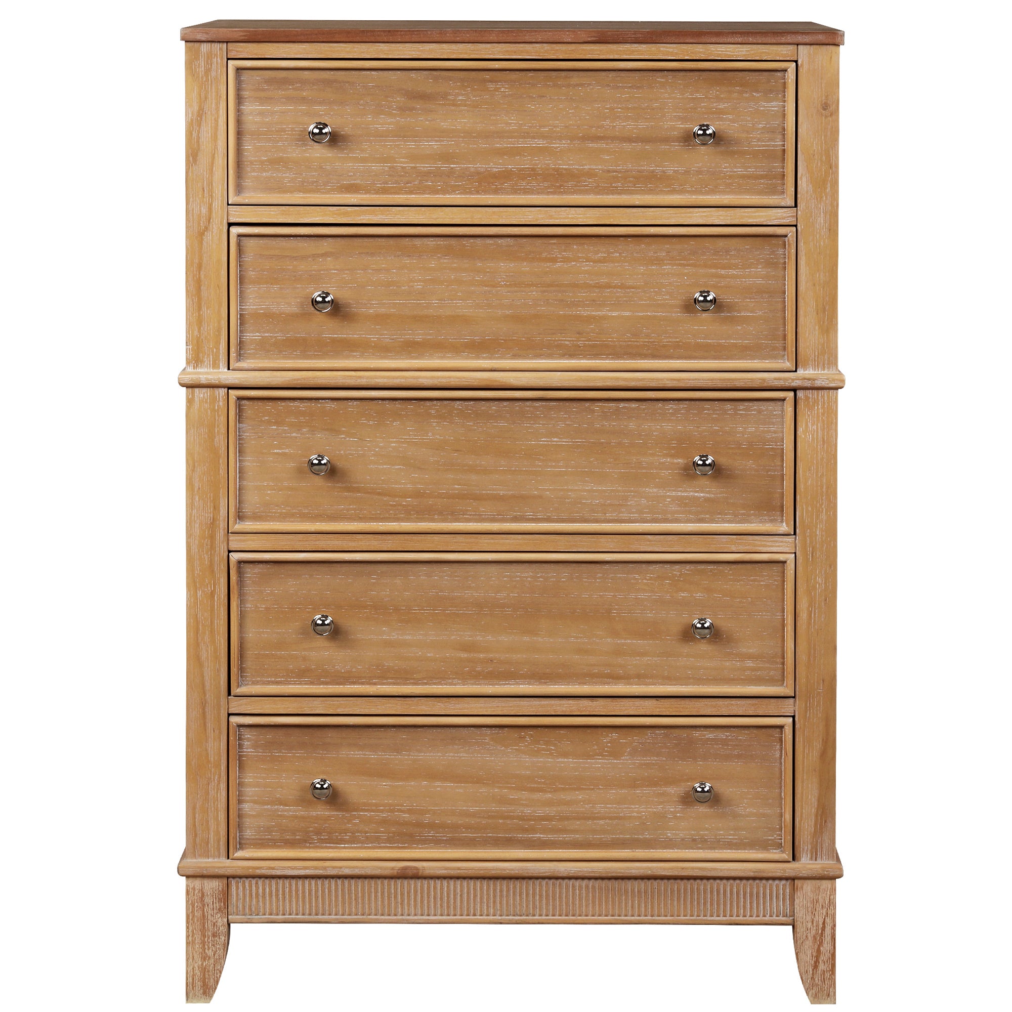 5-Drawer Solid Wood Chest in Natural
