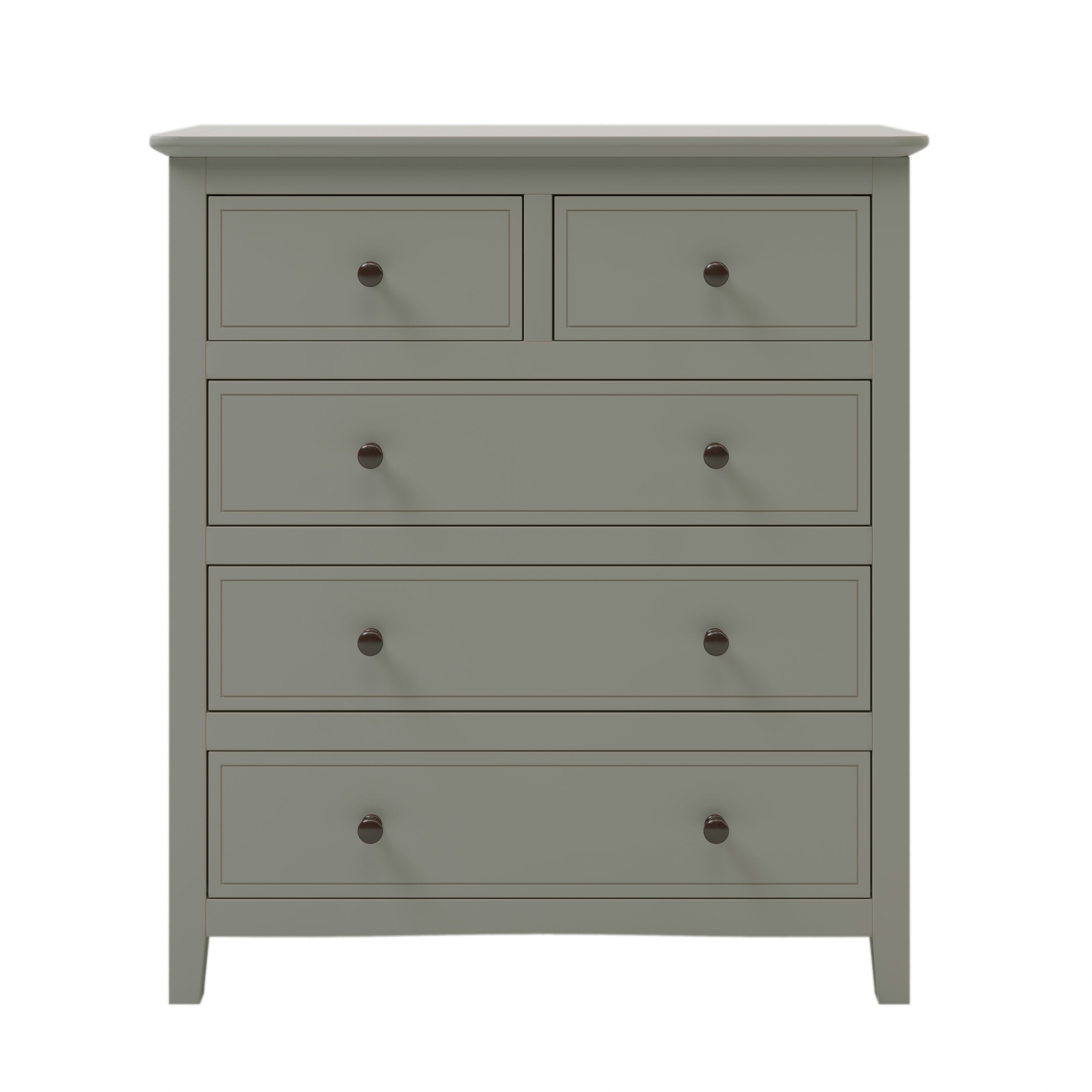 32.6"L 5-Drawer Solid Wood Chest