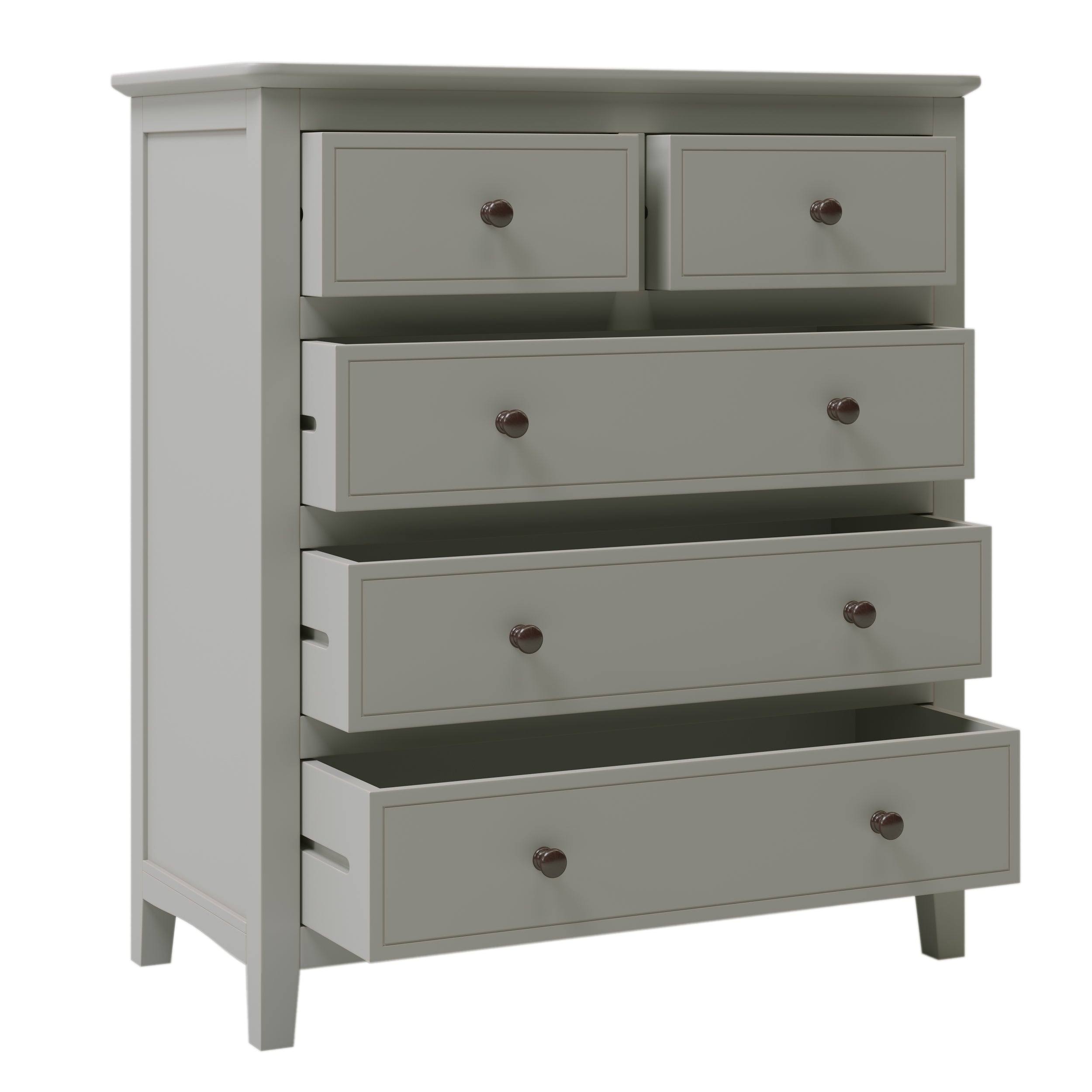 32.6"L 5-Drawer Solid Wood Chest
